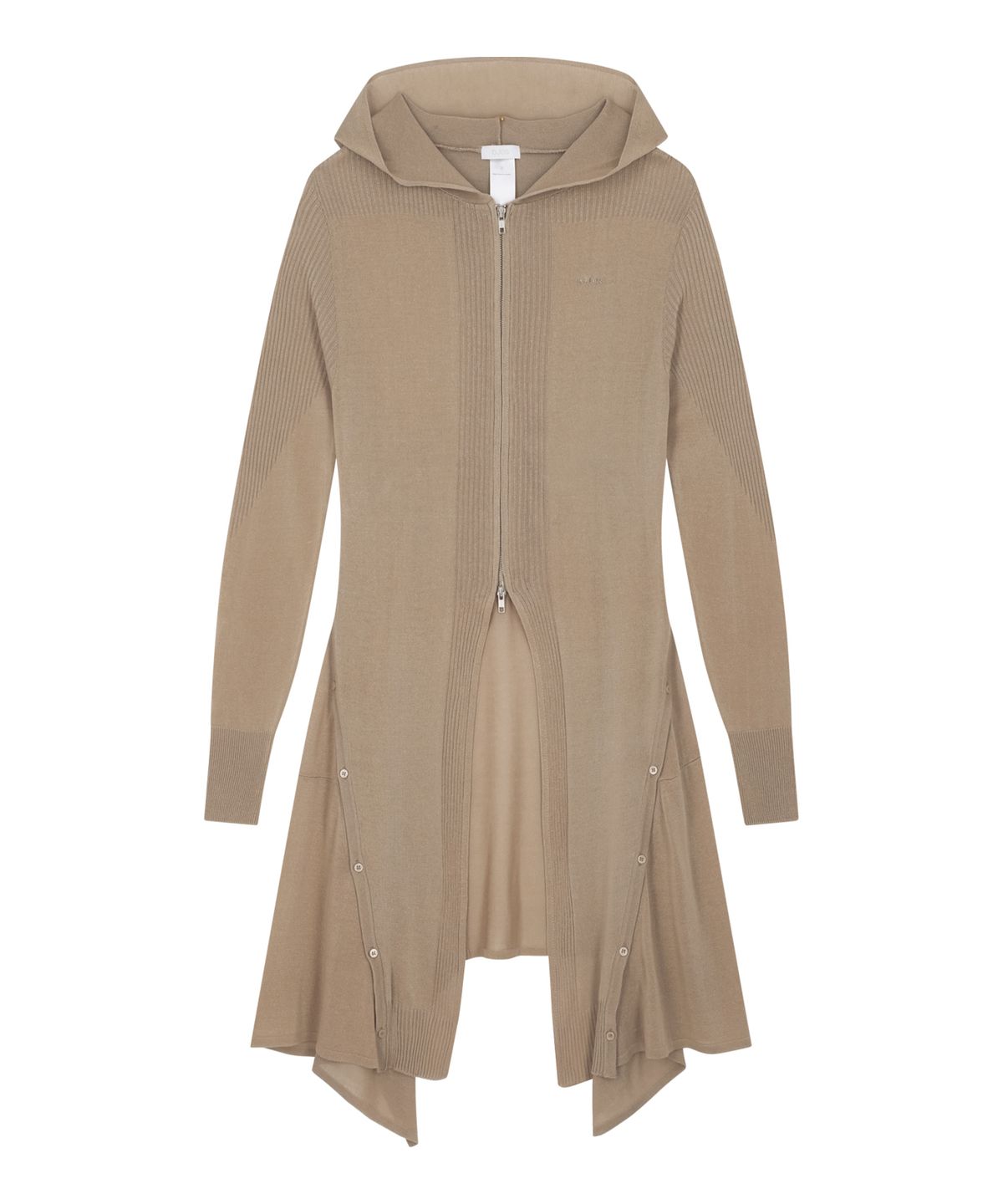 오호스(OJOS) Detach Panel Knit Hoodie / Tan