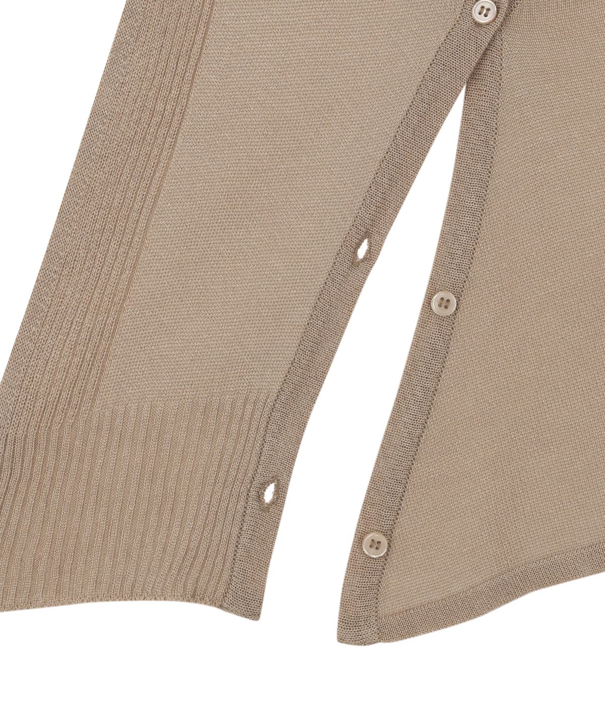 오호스(OJOS) Detach Panel Knit Hoodie / Tan