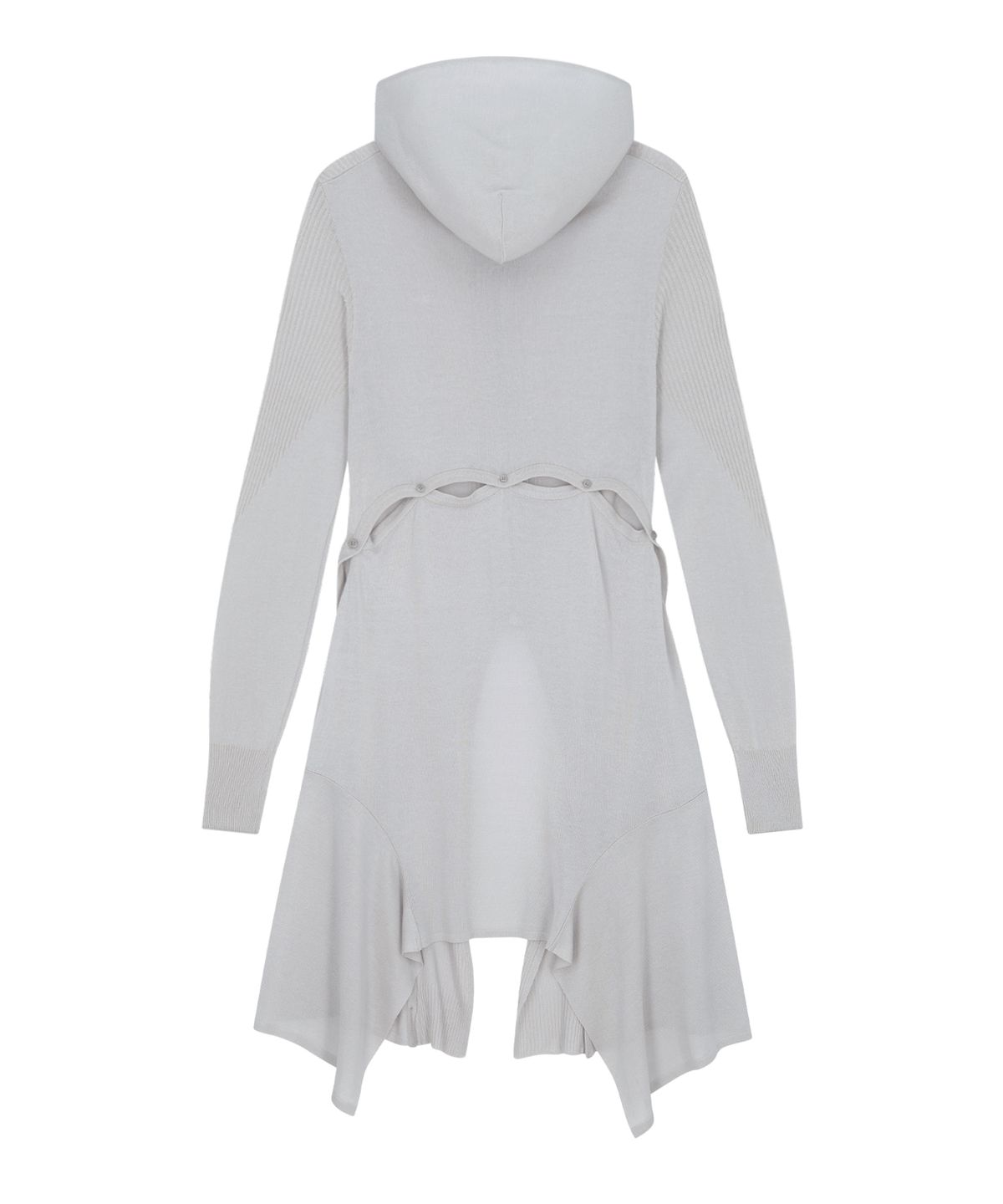 오호스(OJOS) Detach Panel Knit Hoodie / Grey