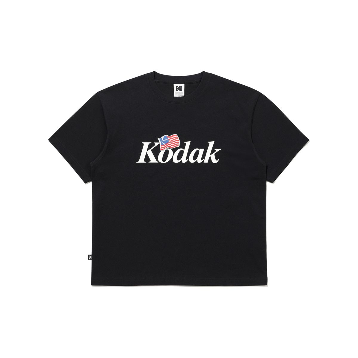 코닥(KODAK) 골드모먼트 로고 반팔 티셔츠 BLACK