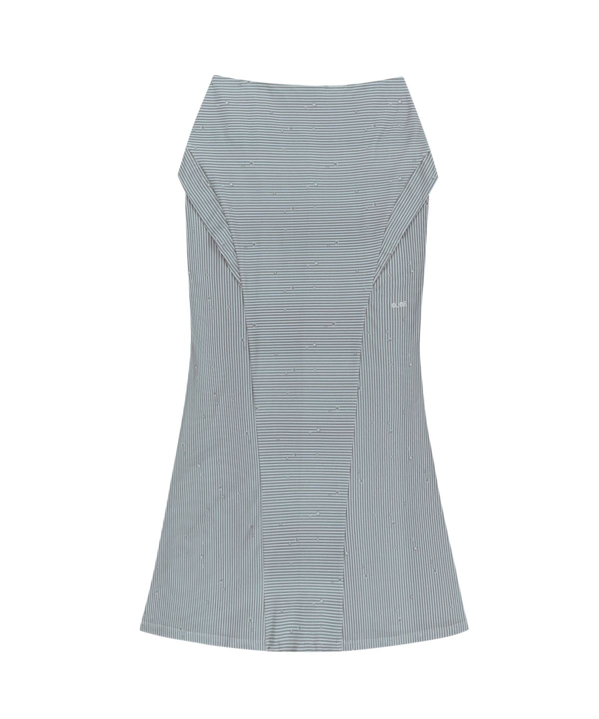 오호스(OJOS) Side Panel Mermaid Maxi Skirt / Blue Grey