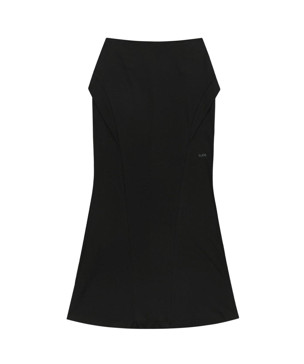 오호스(OJOS) Side Panel Mermaid Maxi Skirt / Black