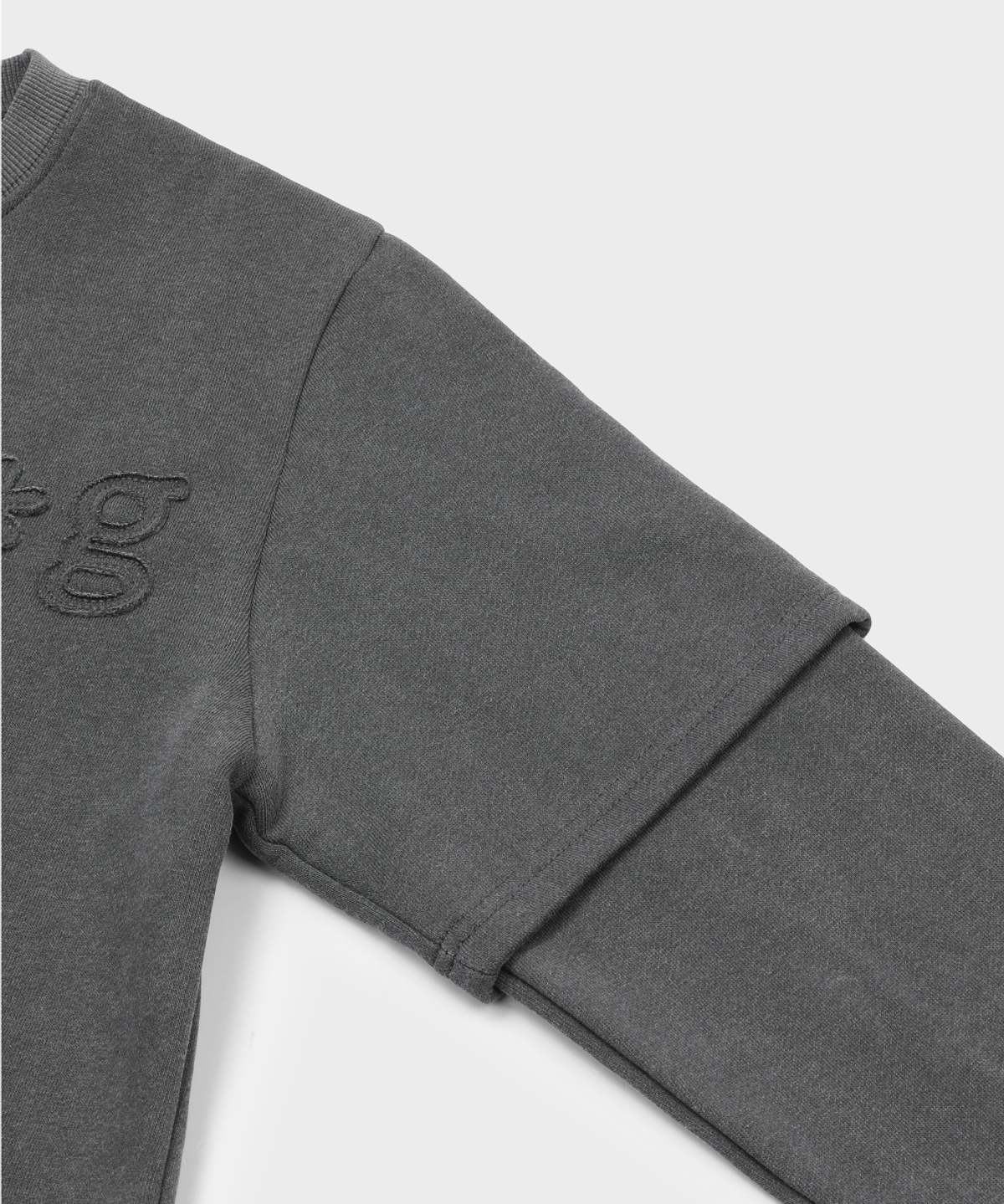 글런든(GRUNDEN) SIGNATURE LOGO VINTAGE LAYERED TOP (CHARCOAL)