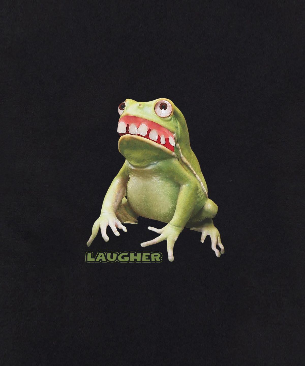 라퍼(LAUGHER) 어글리 프로그 티셔츠 - 블랙