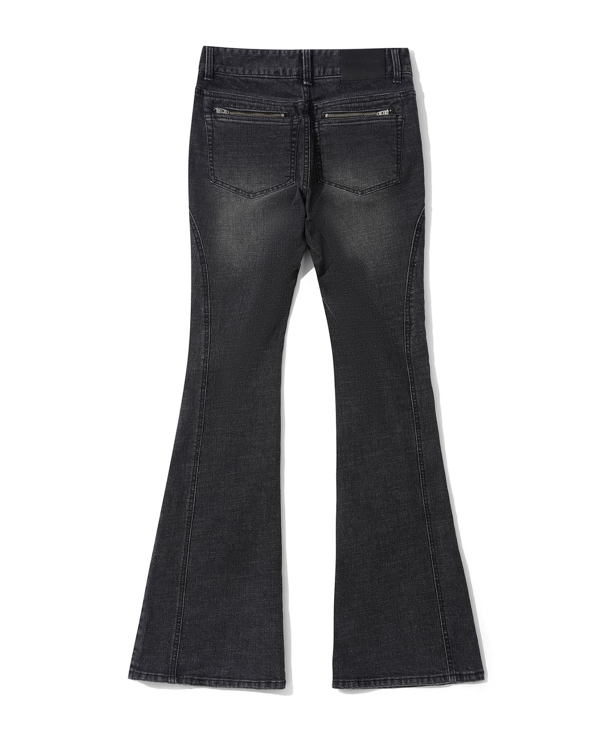 데케트 우먼(DECET WOMEN) Zip Pocket Slim Low Rise Flared Jeans DCWPT021BLACK