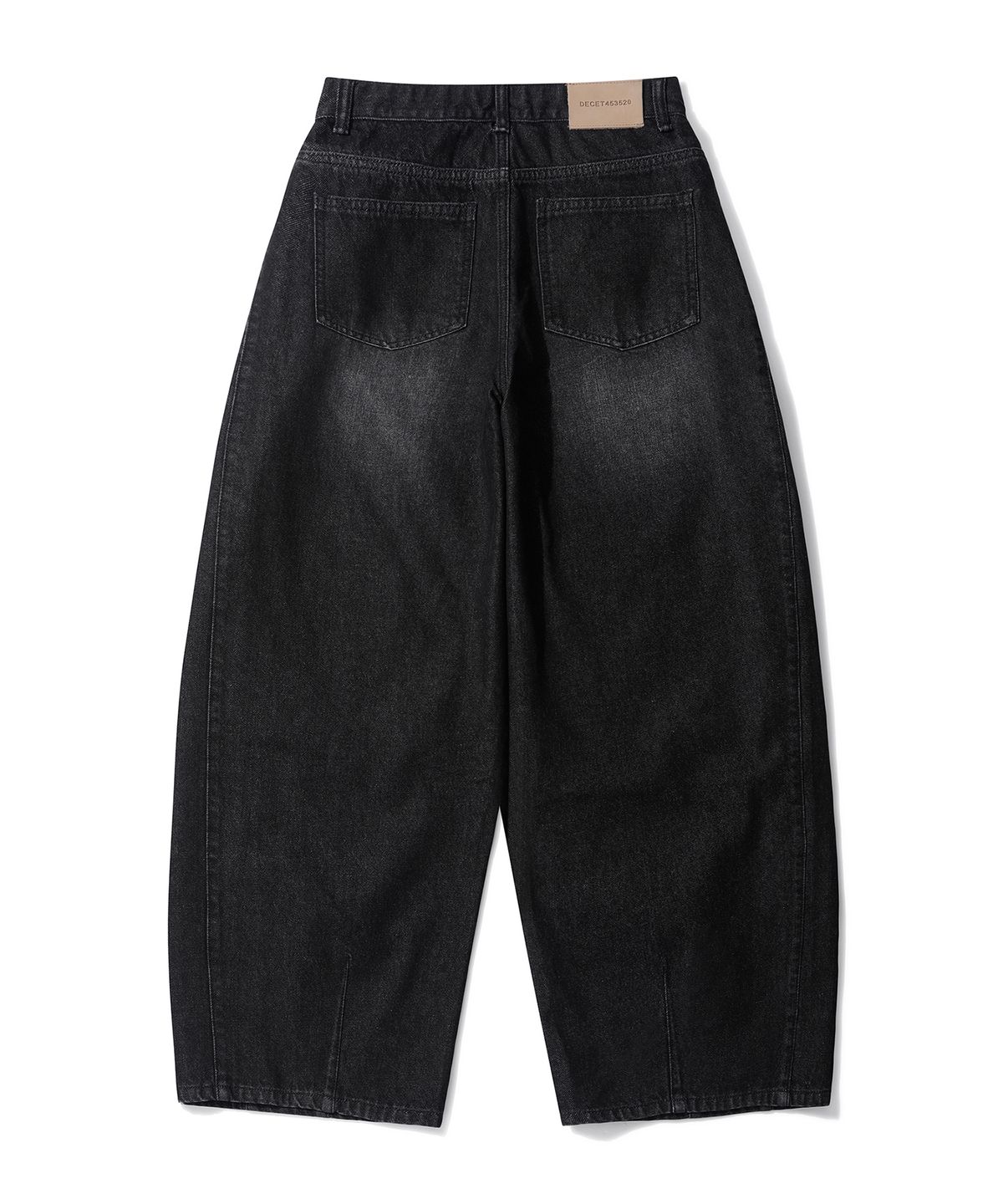 데케트 우먼(DECET WOMEN) Side Pin Tuck Barrel Jeans DCWPT019BLACK