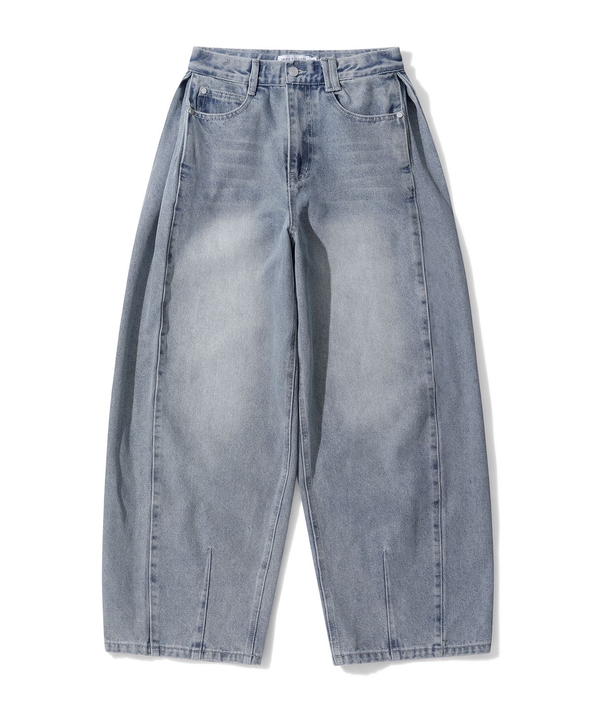 데케트 우먼(DECET WOMEN) Side Pin Tuck Barrel Jeans DCWPT019LIGHTBLUE