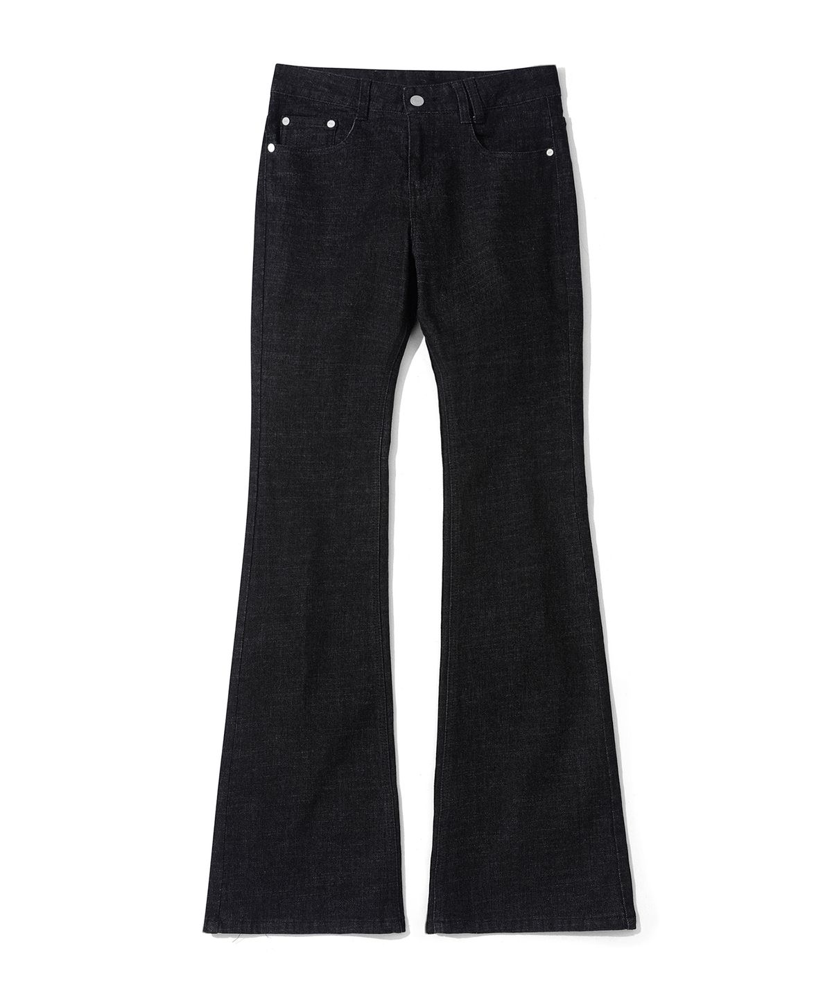 데케트 우먼(DECET WOMEN) Signature Slim Low Rise Flared Jeans DCWPT006BLACK
