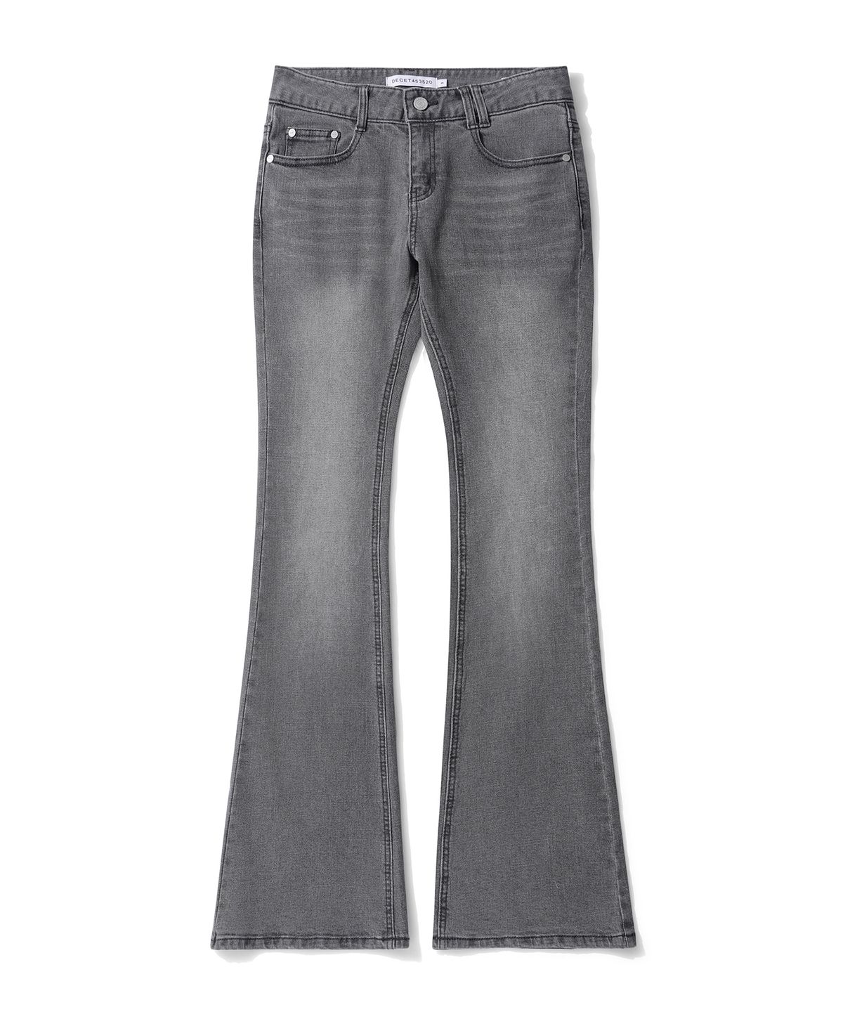 데케트 우먼(DECET WOMEN) Signature Slim Low Rise Flared Jeans DCWPT006GRAY