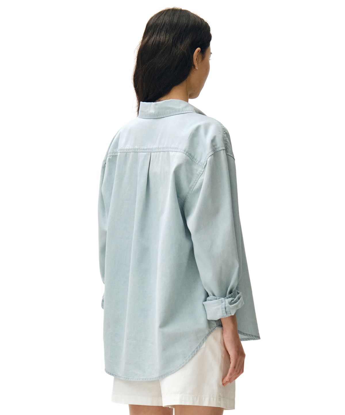 데케트 우먼(DECET WOMEN) Denim Pocket Over Shirts DCWSH005LIGHTBLUE