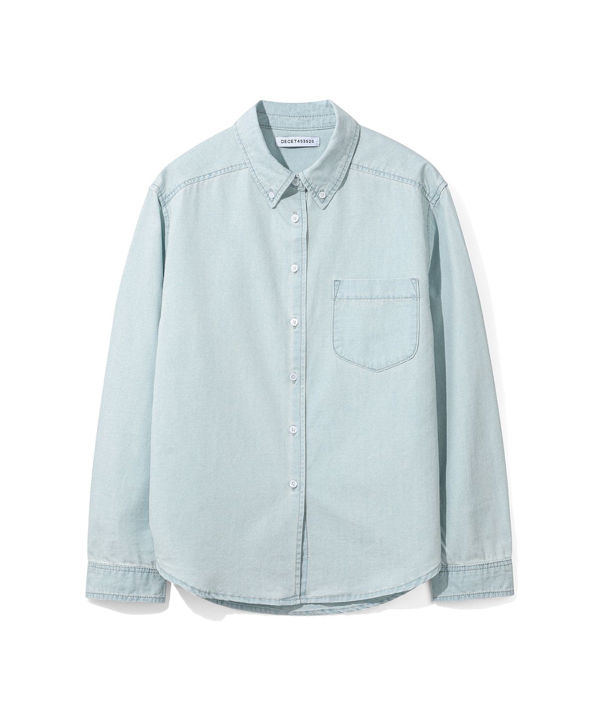 데케트 우먼(DECET WOMEN) Denim Pocket Over Shirts DCWSH005LIGHTBLUE