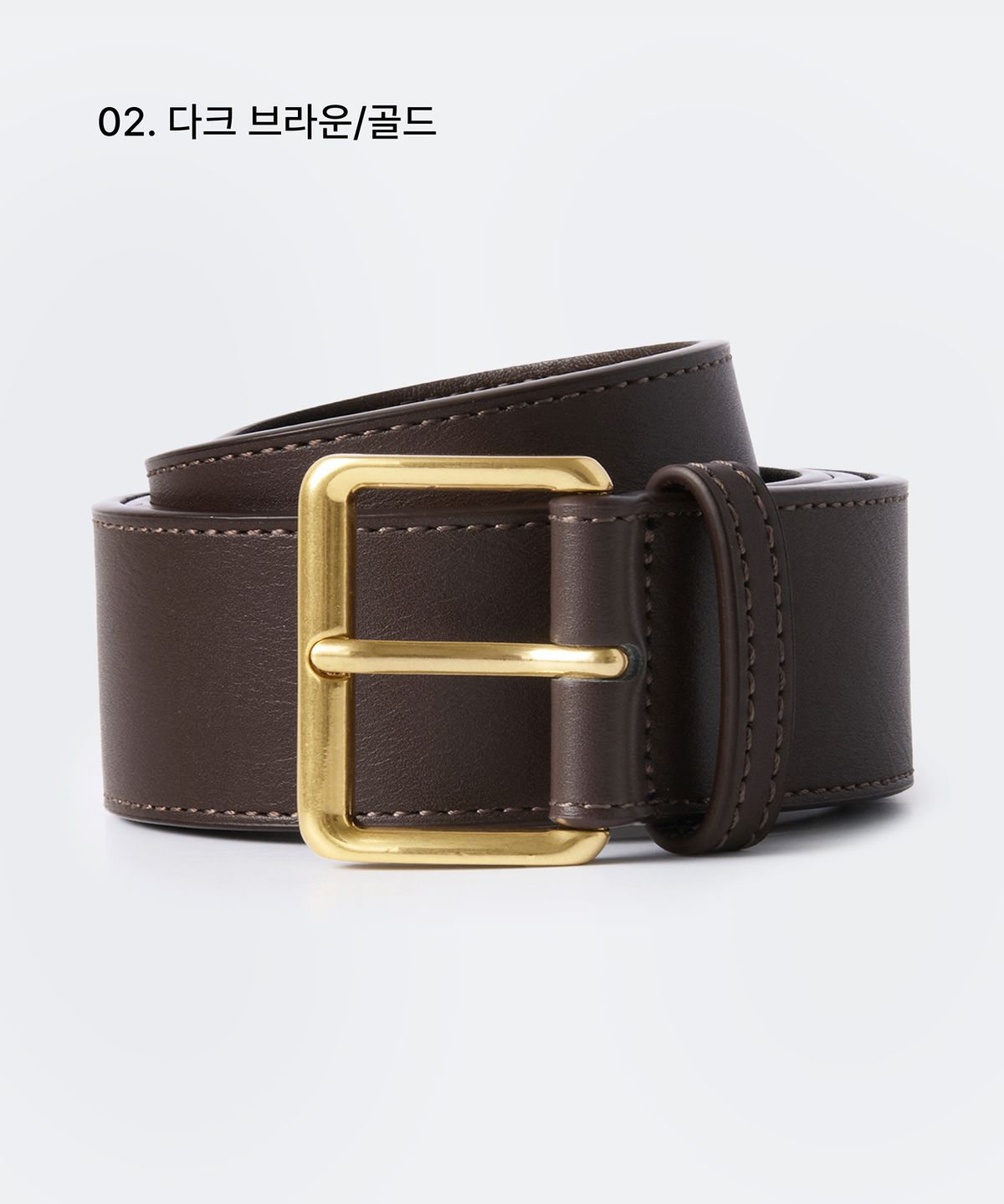 무신사 스탠다드 우먼(MUSINSA STANDARD WOMAN) 우먼즈 라운디드 스퀘어 신세틱 레더 벨트_40mm