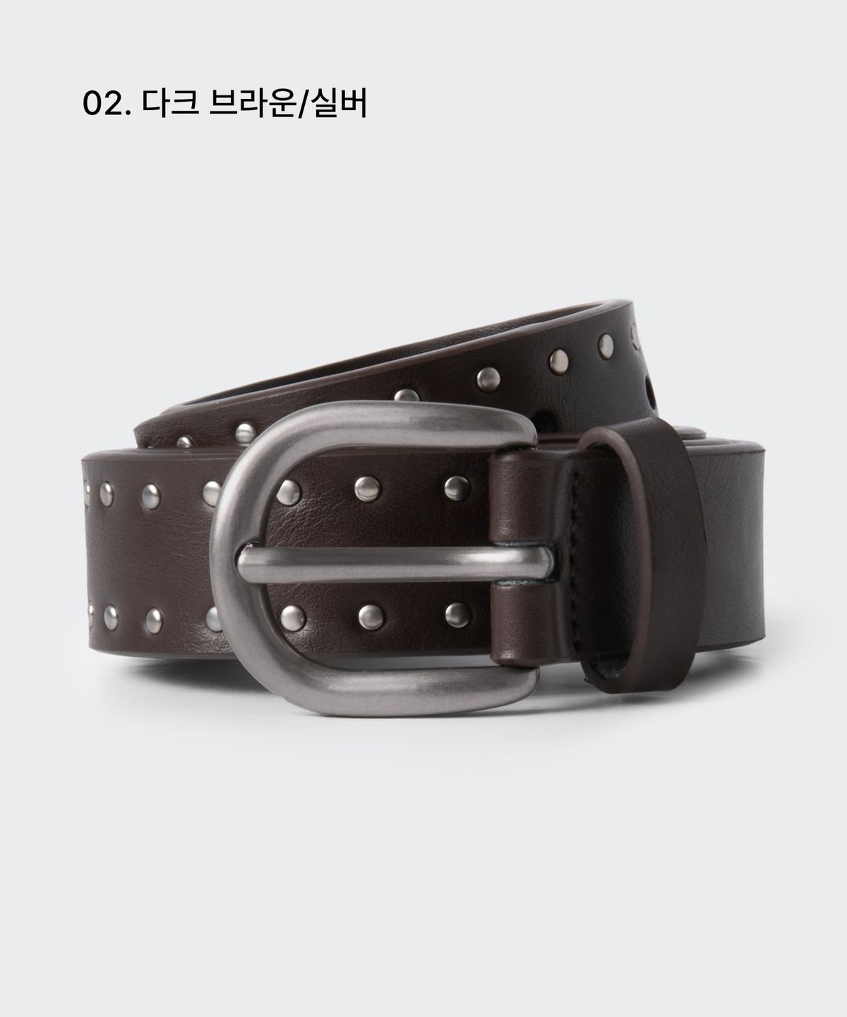 무신사 스탠다드 우먼(MUSINSA STANDARD WOMAN) 우먼즈 신세틱 레더 도트 스터드 벨트_25mm