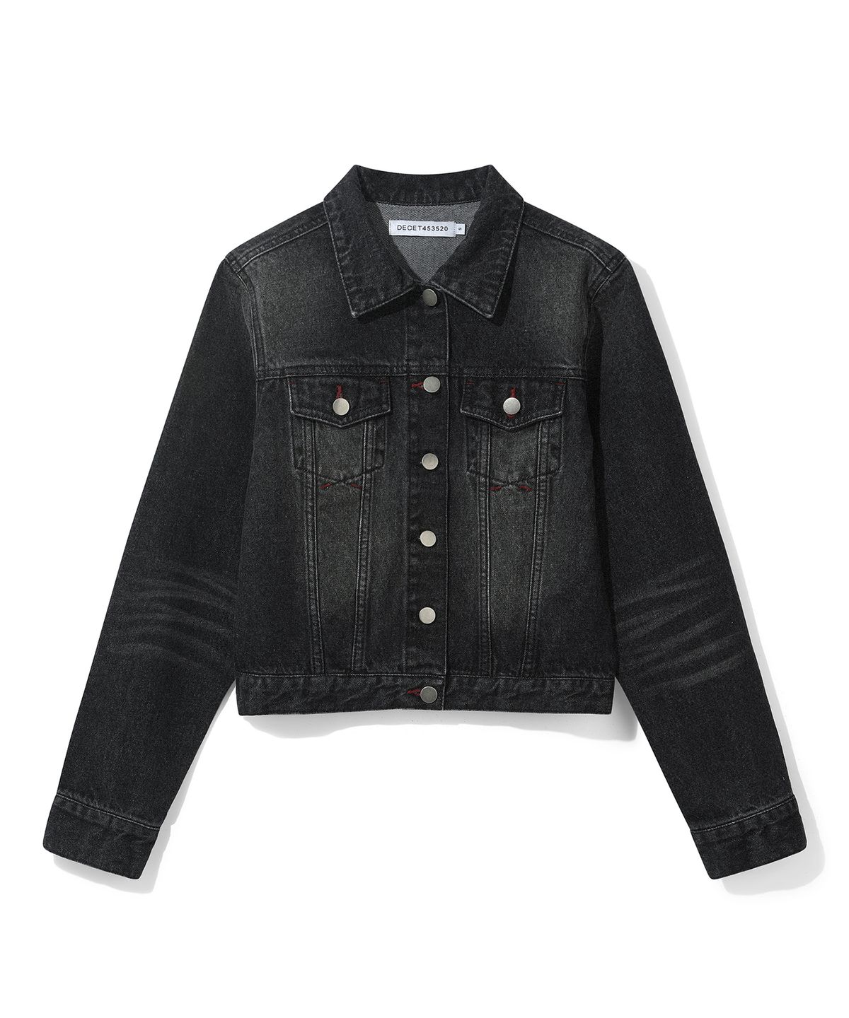데케트 우먼(DECET WOMEN) Cropped Denim Jacket DCWJK002BLACK