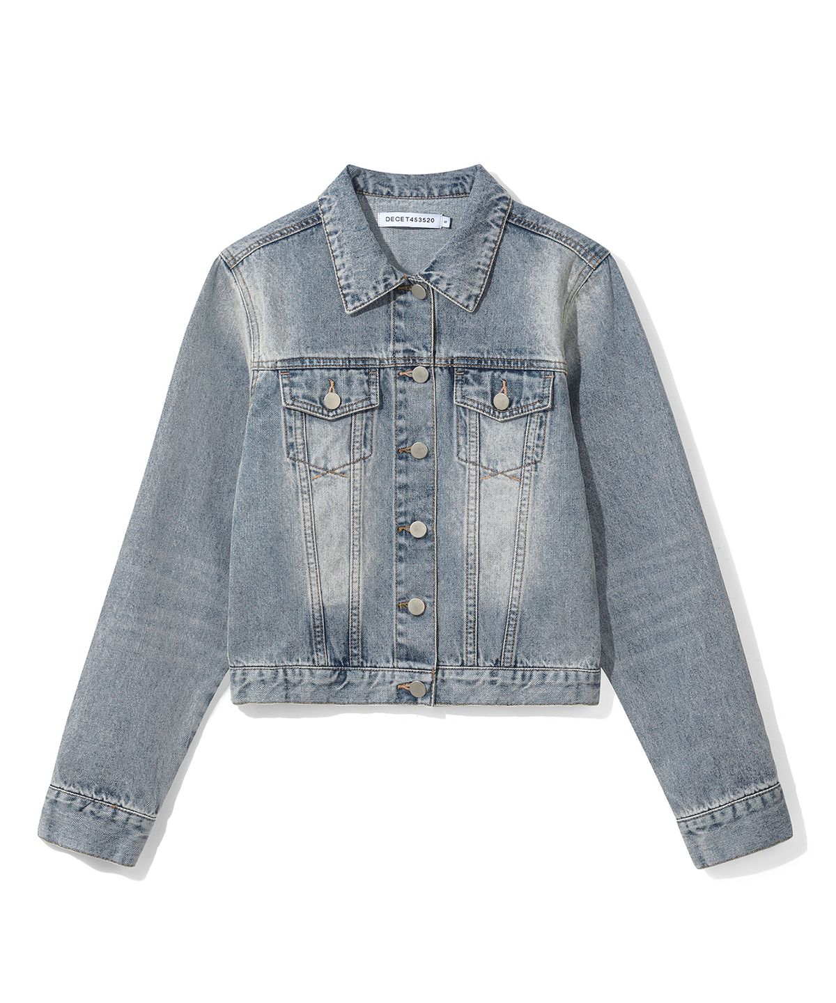 데케트 우먼(DECET WOMEN) Cropped Denim Jacket DCWJK002LIGHTBLUE