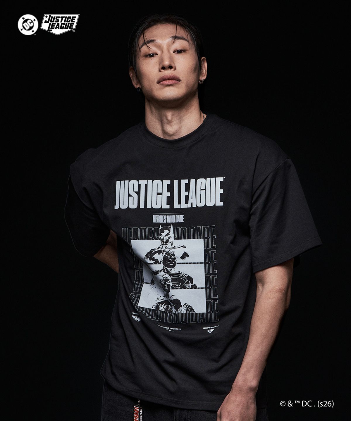 제이엘브(JELEVE) (DC COMICS COLLECTION) 저스티스리그 오버핏 숏슬리브