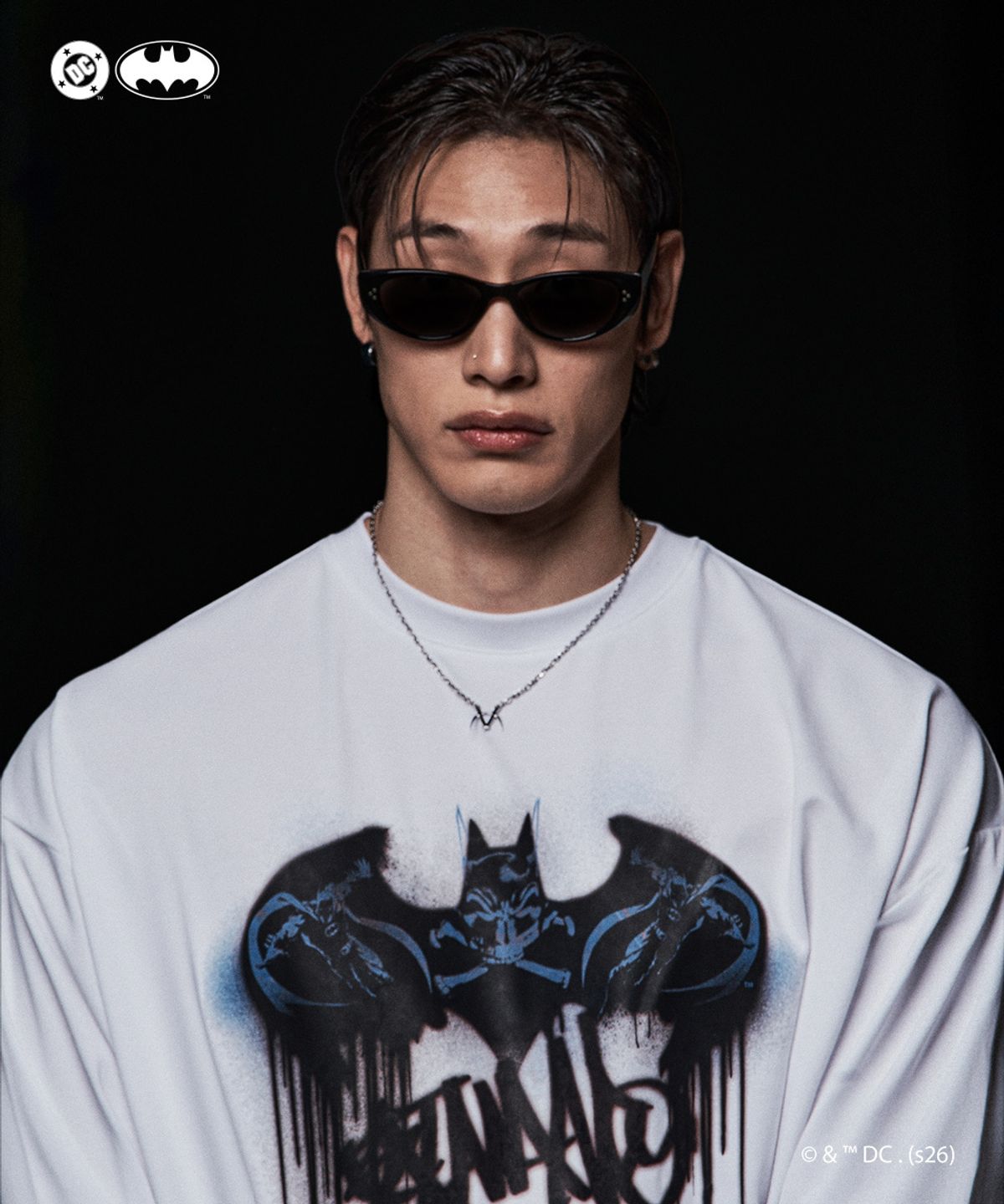 제이엘브(JELEVE) (DC COMICS COLLECTION) 배트맨 그래피티 오버핏 롱슬리브
