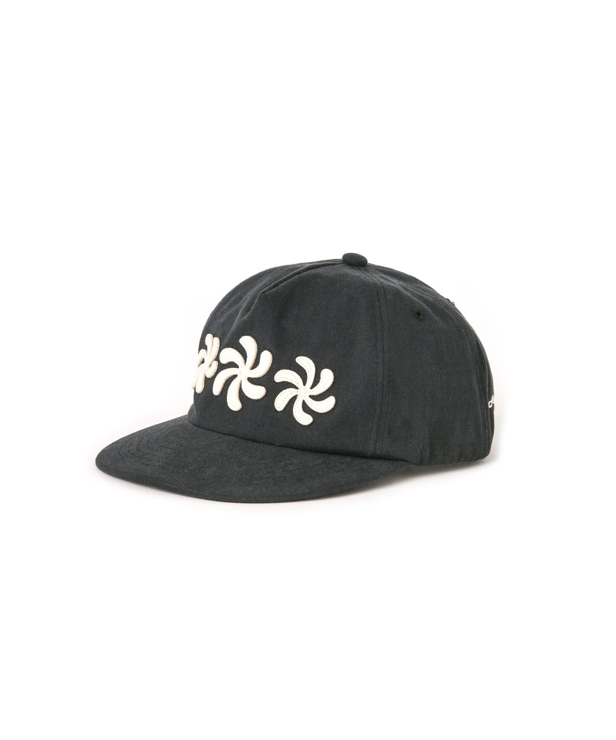 아모우(AMOU) SPIRAL 5PANNEL CAP BLACK