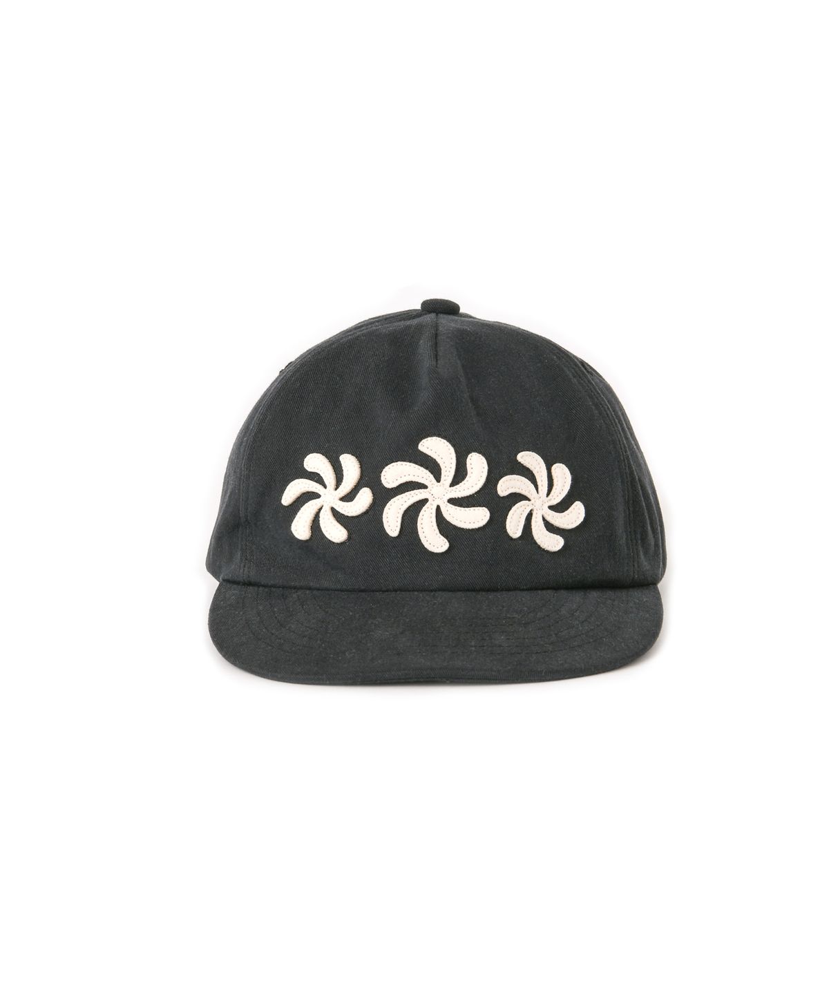 아모우(AMOU) SPIRAL 5PANNEL CAP BLACK