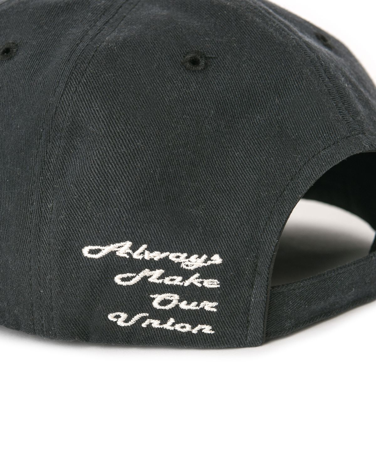 아모우(AMOU) SPIRAL 5PANNEL CAP BLACK