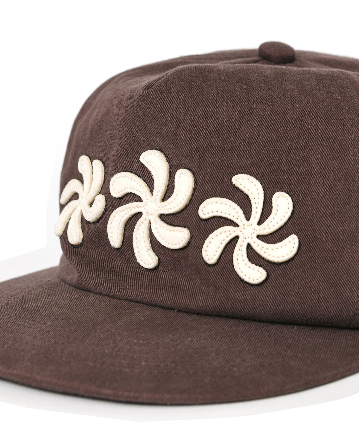 아모우(AMOU) SPIRAL 5PANNEL CAP BROWN