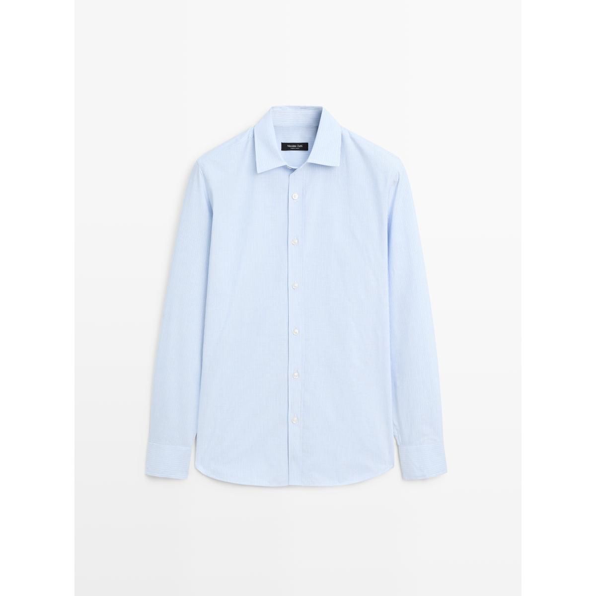 마시모두띠(MASSIMO DUTTI) 100% 코튼 스트라이프 셔츠