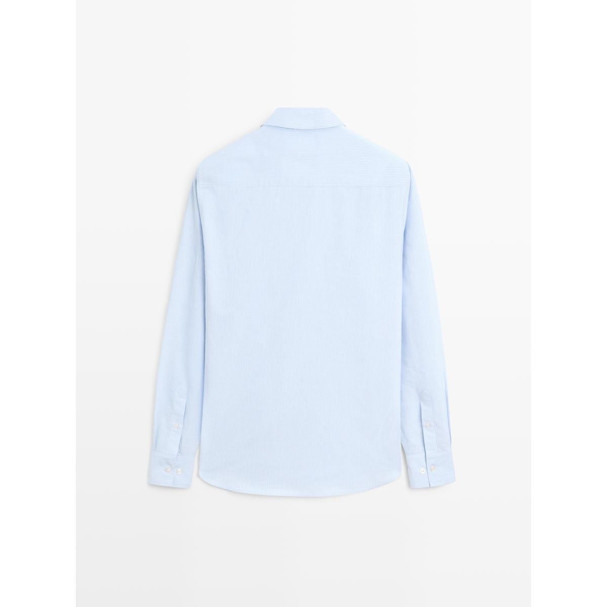 마시모두띠(MASSIMO DUTTI) 100% 코튼 스트라이프 셔츠