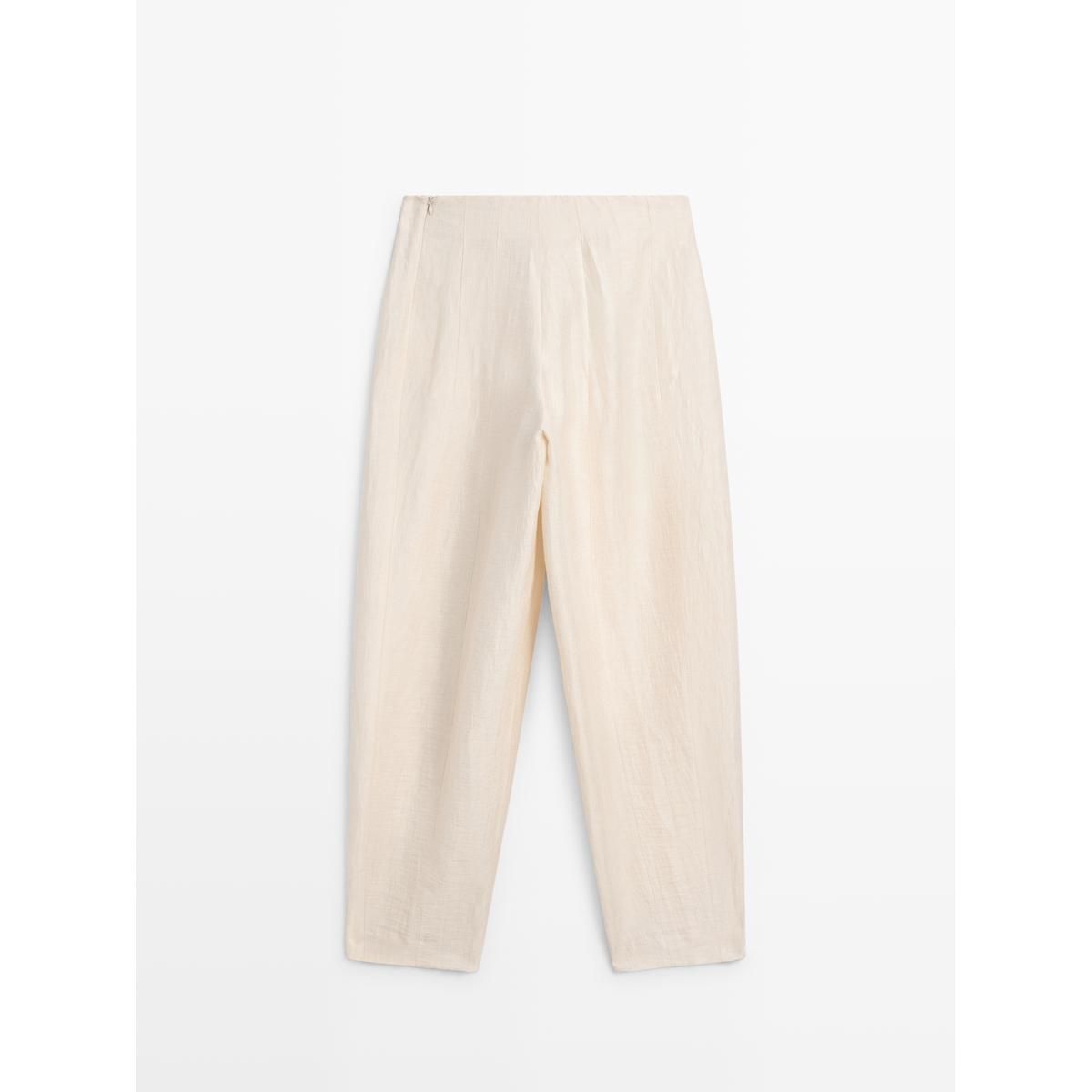마시모두띠(MASSIMO DUTTI) 린넨 블렌드 사루엘 팬츠
