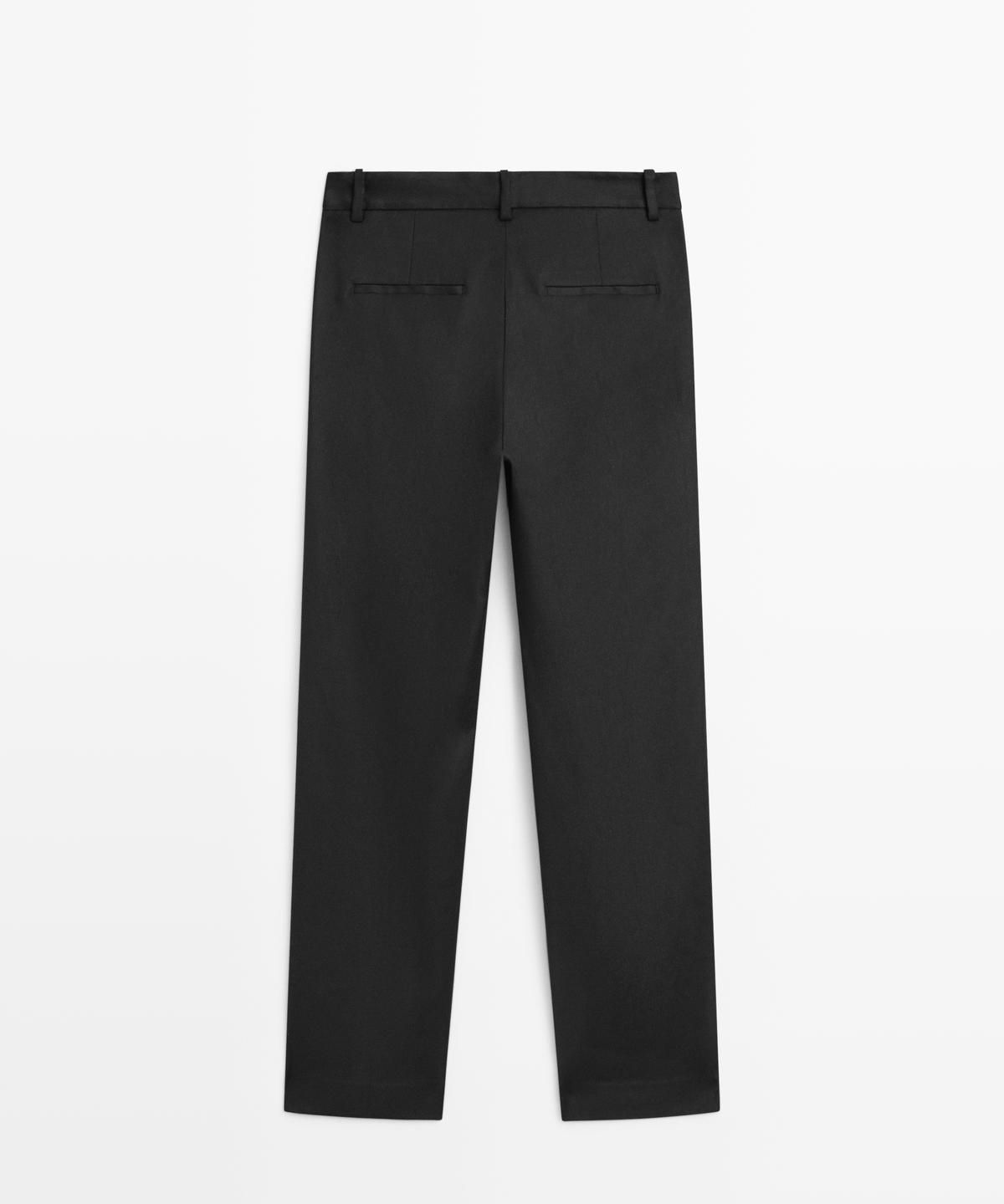 마시모두띠(MASSIMO DUTTI) 스트레이트핏 린넨 블렌드 팬츠