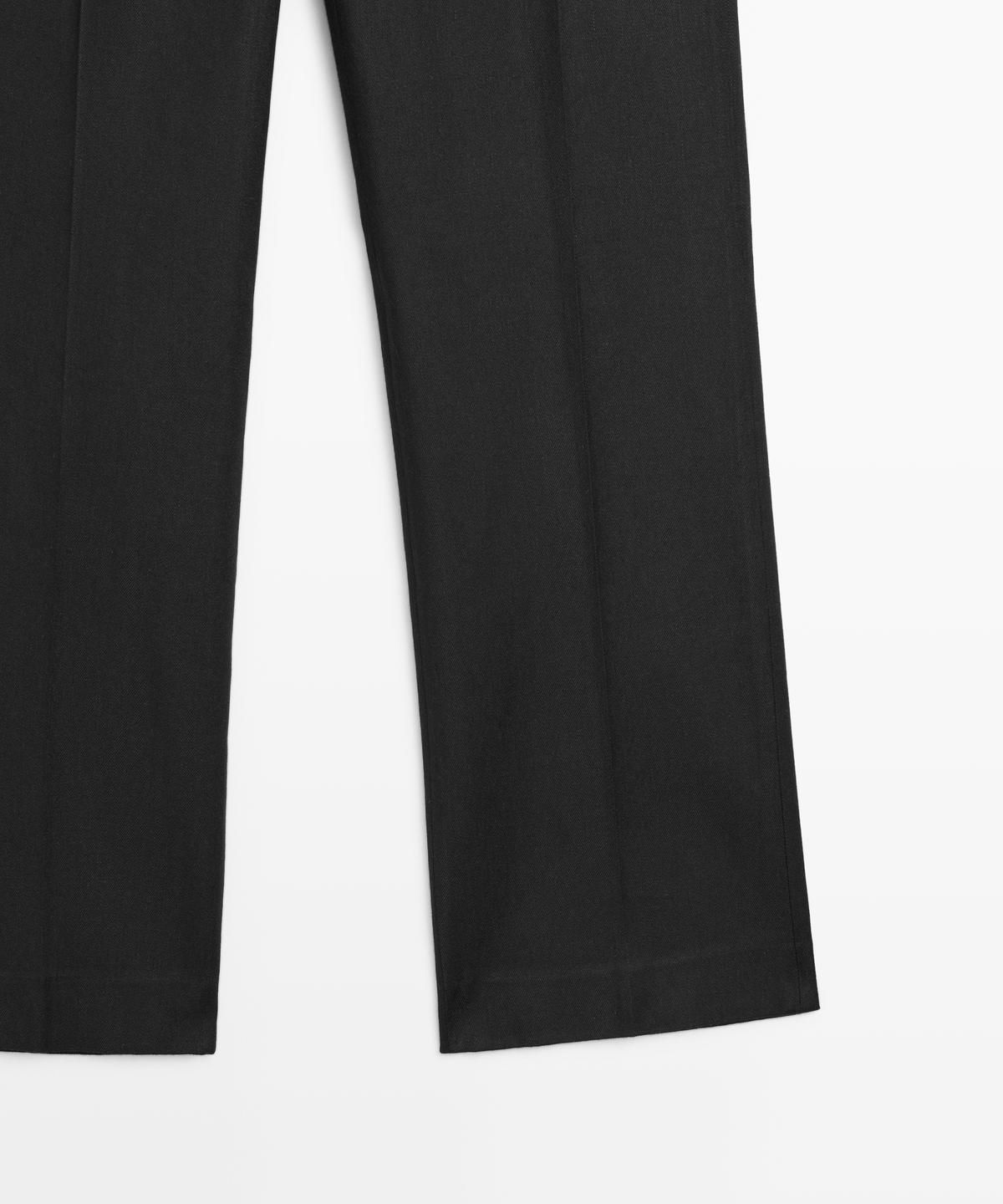마시모두띠(MASSIMO DUTTI) 스트레이트핏 린넨 블렌드 팬츠
