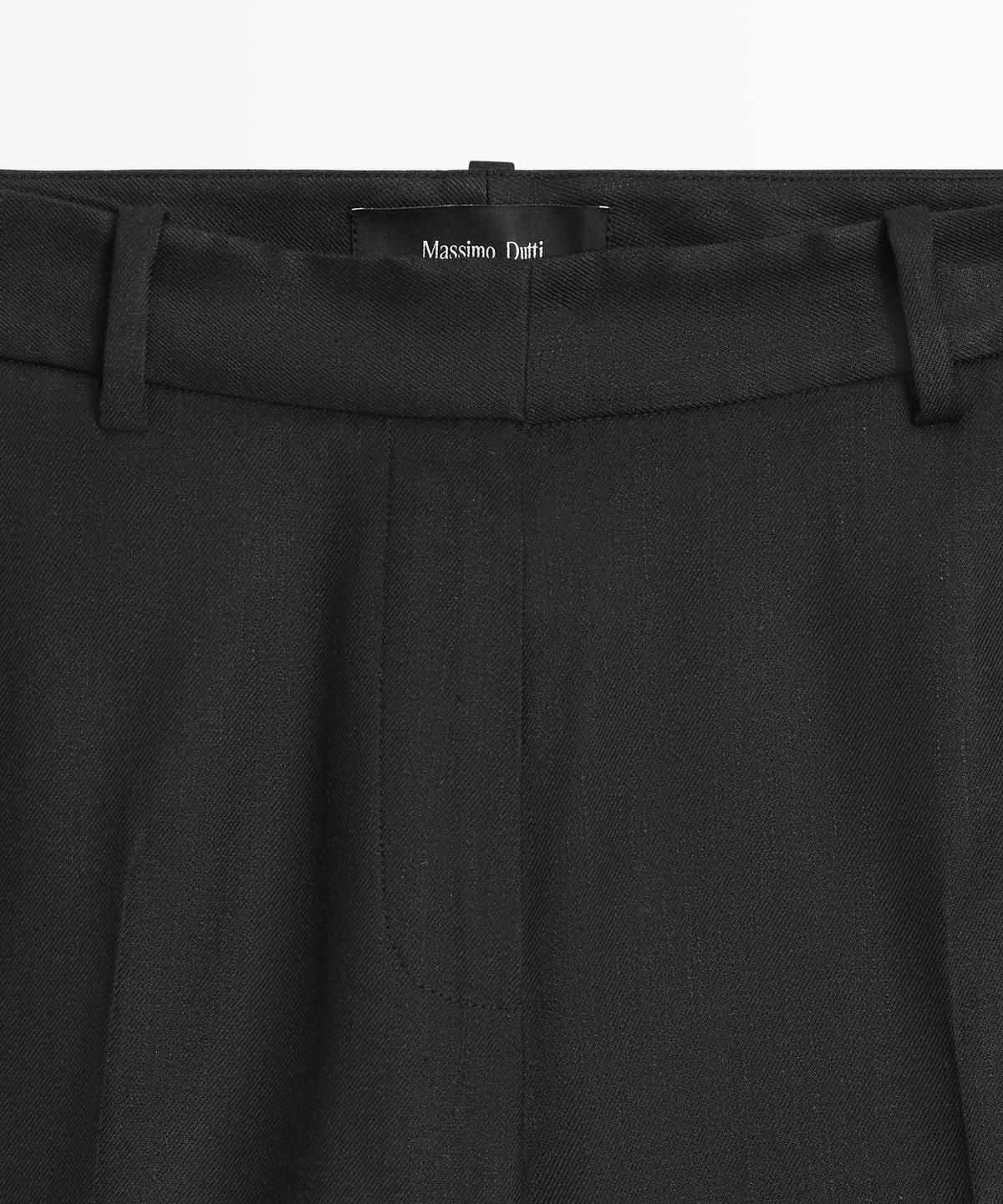 마시모두띠(MASSIMO DUTTI) 스트레이트핏 린넨 블렌드 팬츠