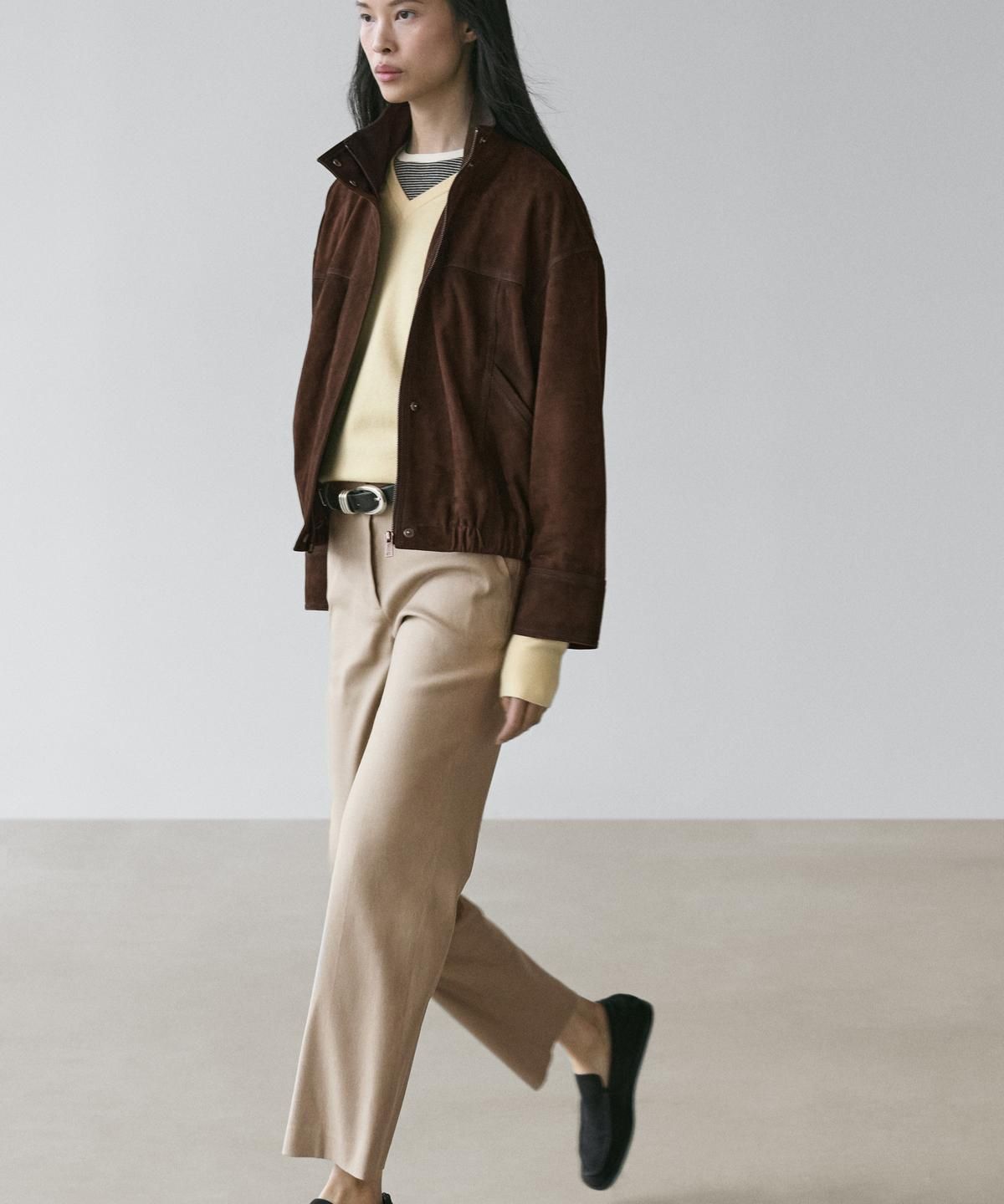 마시모두띠(MASSIMO DUTTI) 스트레이트핏 린넨 블렌드 팬츠