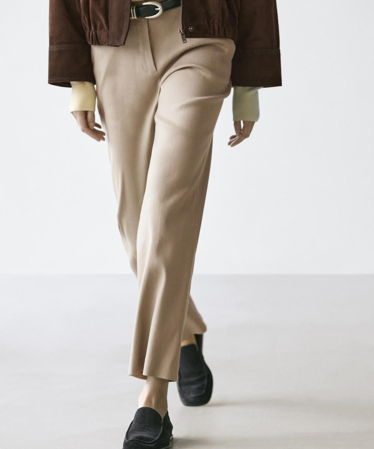 마시모두띠(MASSIMO DUTTI) 스트레이트핏 린넨 블렌드 팬츠
