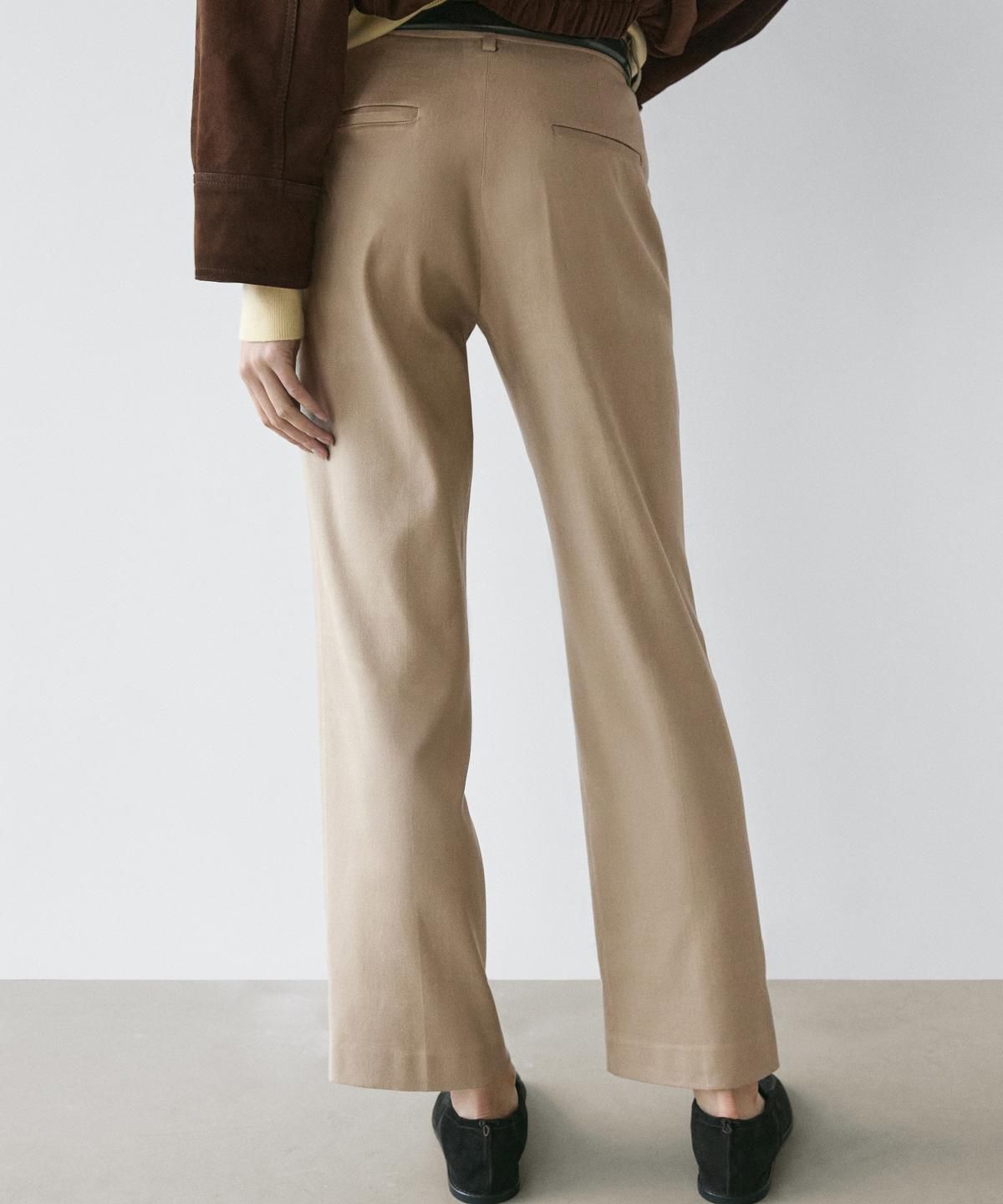마시모두띠(MASSIMO DUTTI) 스트레이트핏 린넨 블렌드 팬츠