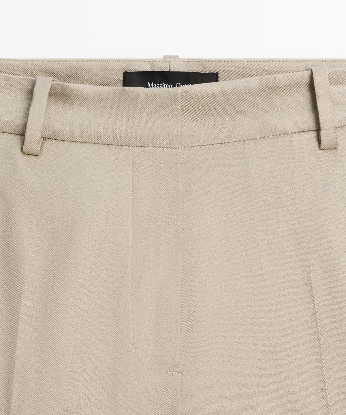 마시모두띠(MASSIMO DUTTI) 스트레이트핏 린넨 블렌드 팬츠