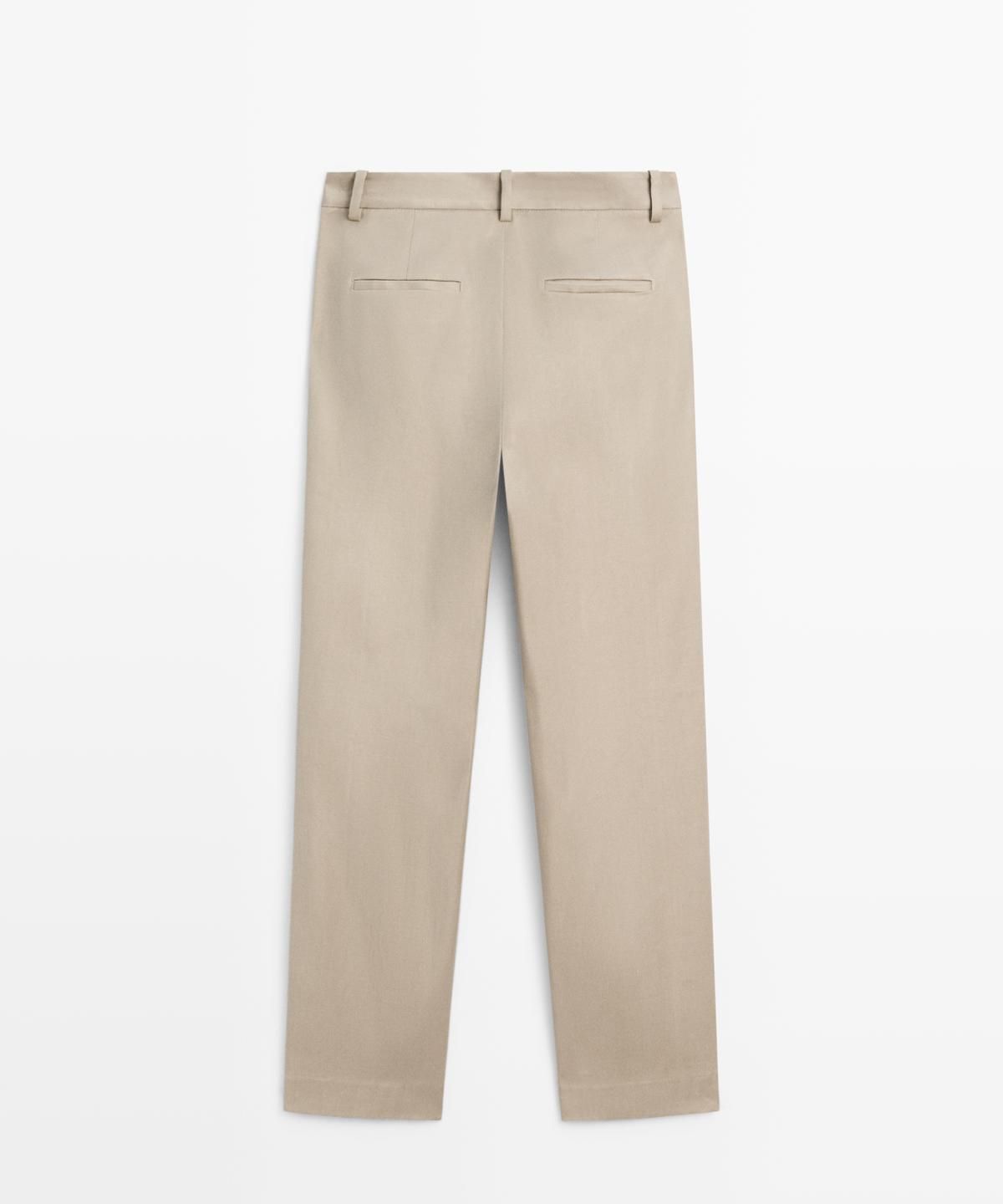 마시모두띠(MASSIMO DUTTI) 스트레이트핏 린넨 블렌드 팬츠
