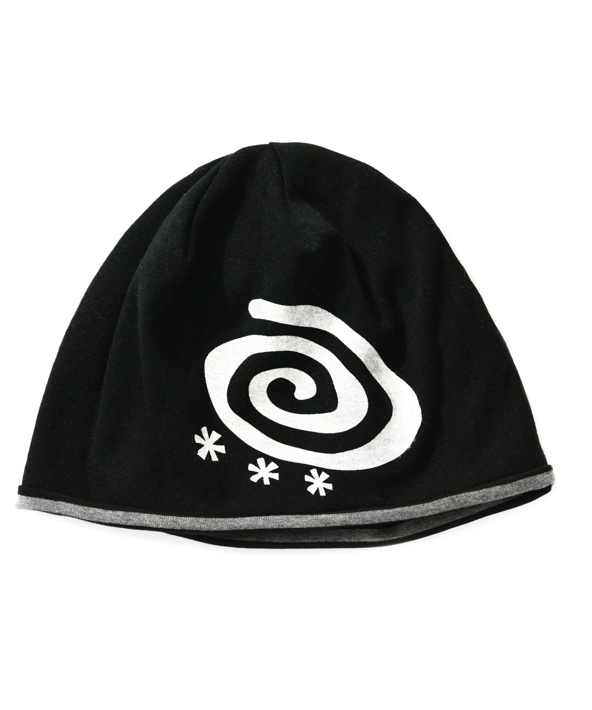 아모우(AMOU) Reversible Stripe BEANIE BLACK