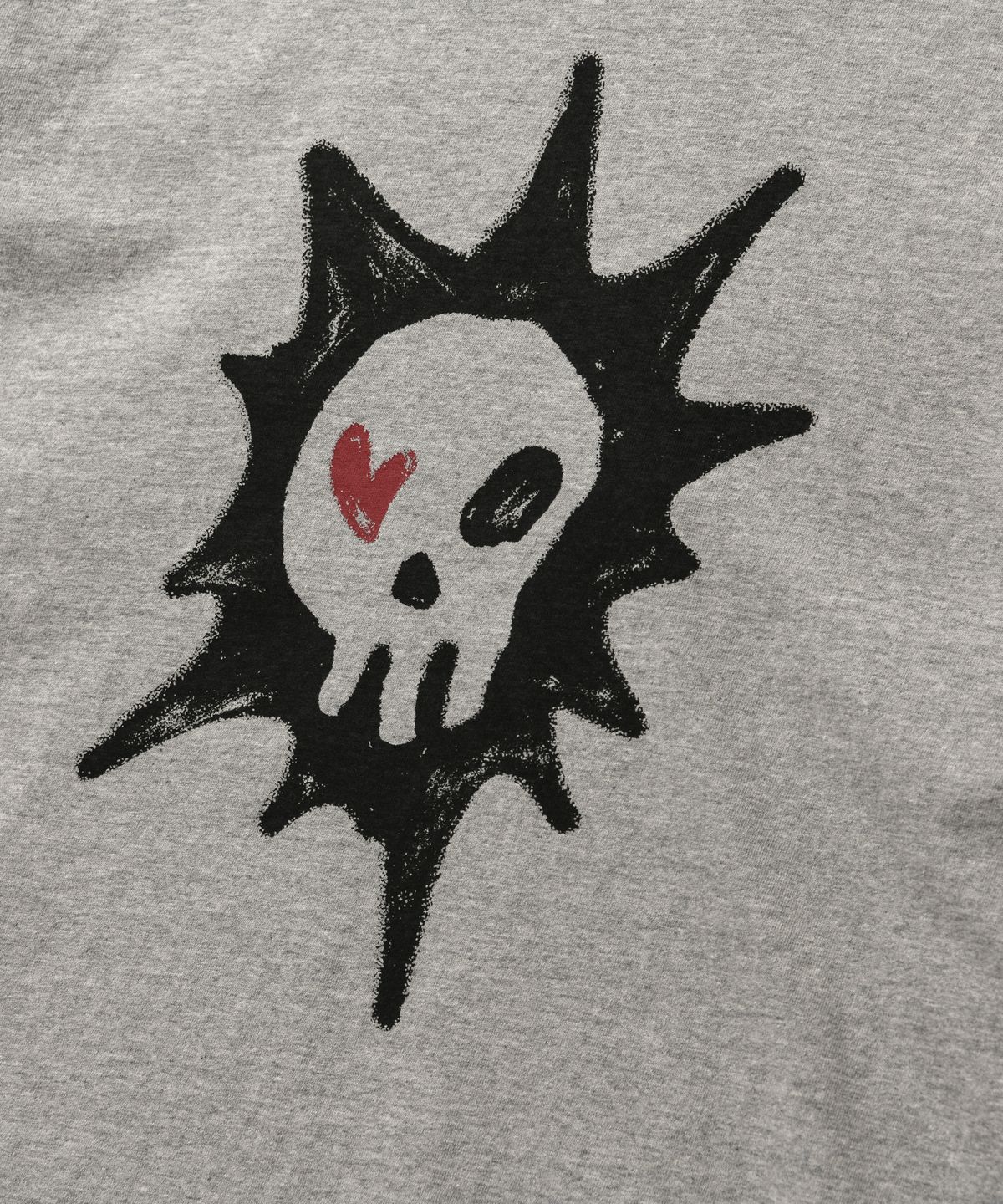 아모우(AMOU) Heart skull long sleeve Gray