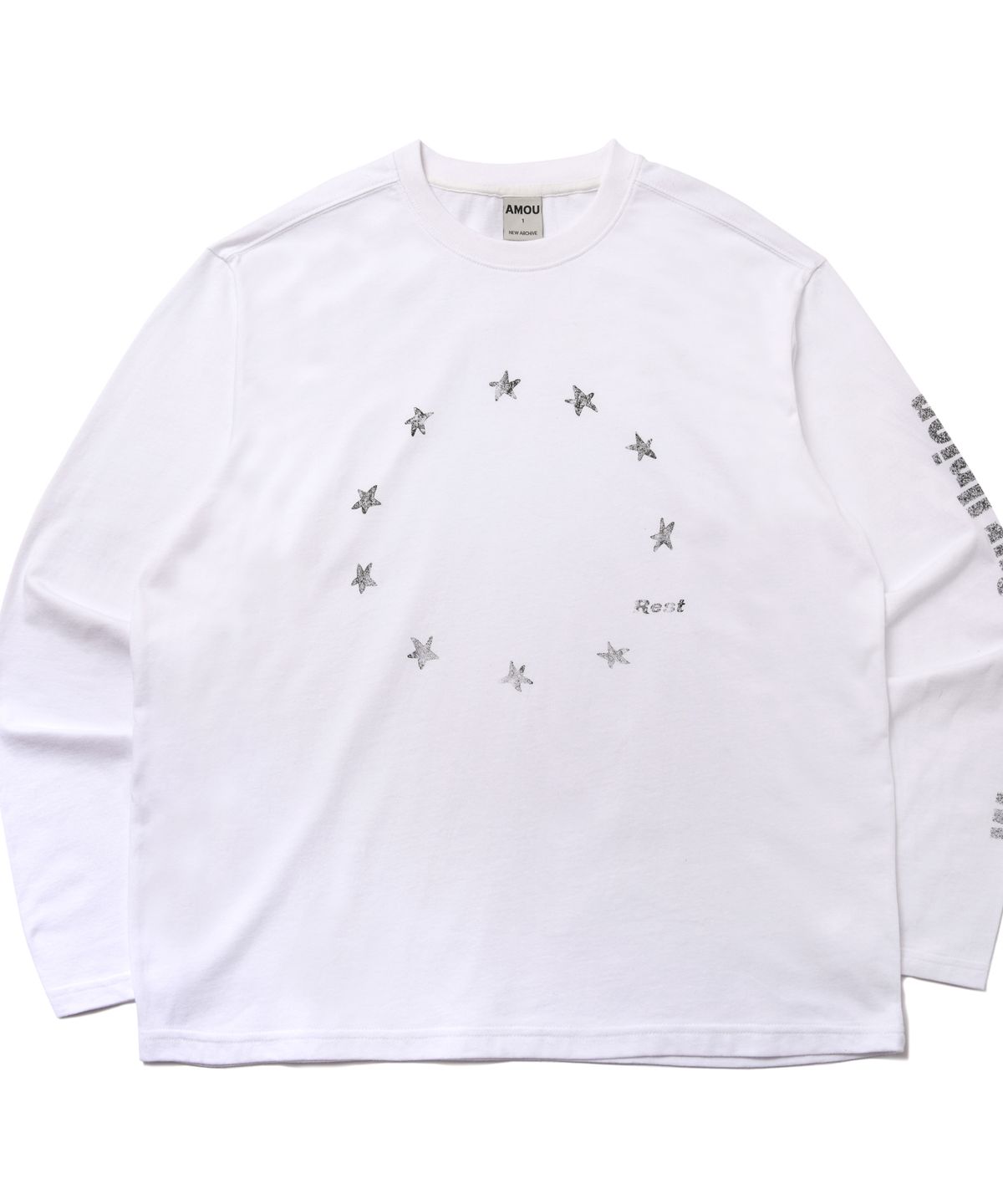 아모우(AMOU) Star Circle long sleeve White