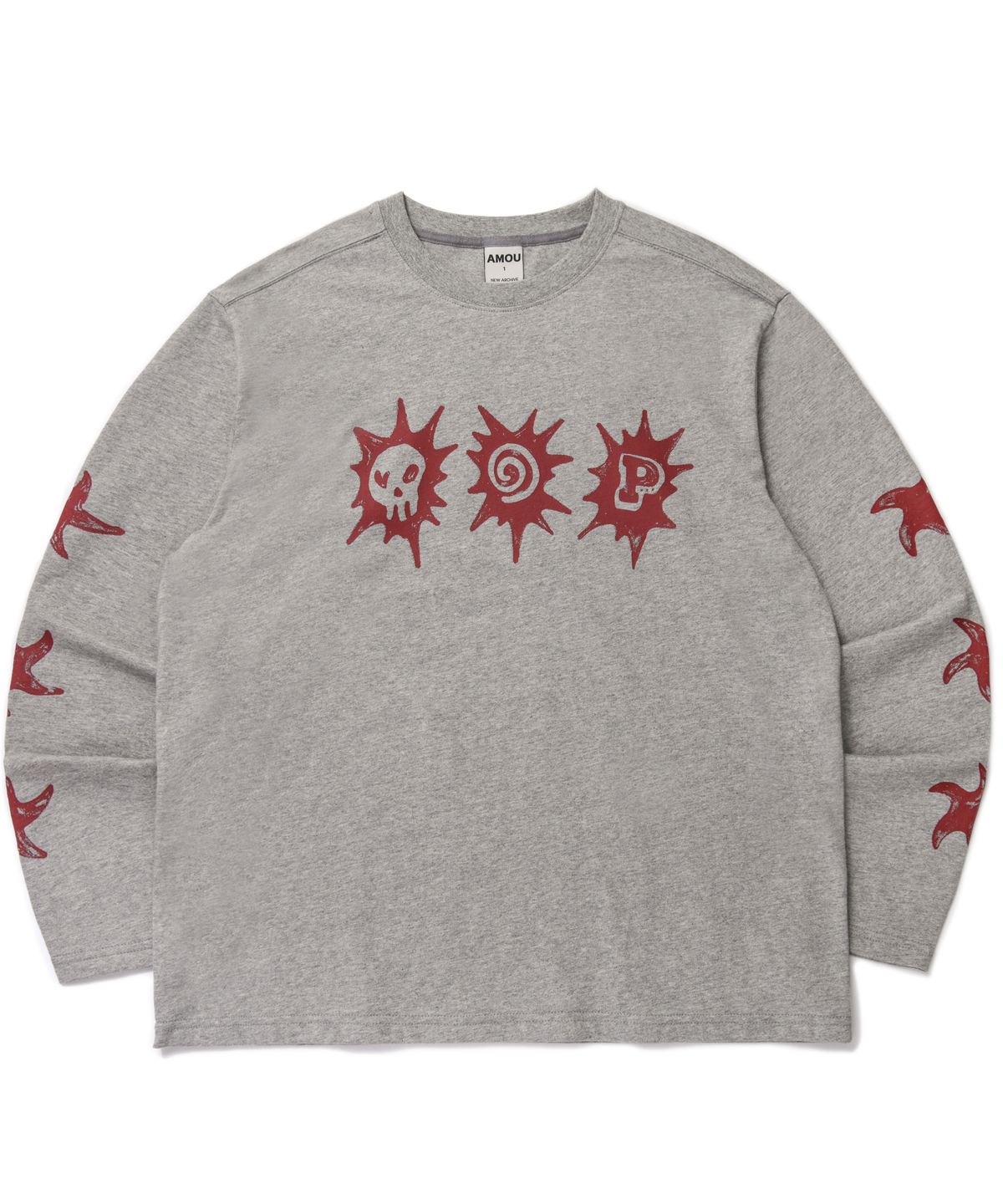 아모우(AMOU) 3spot long sleeve Gray