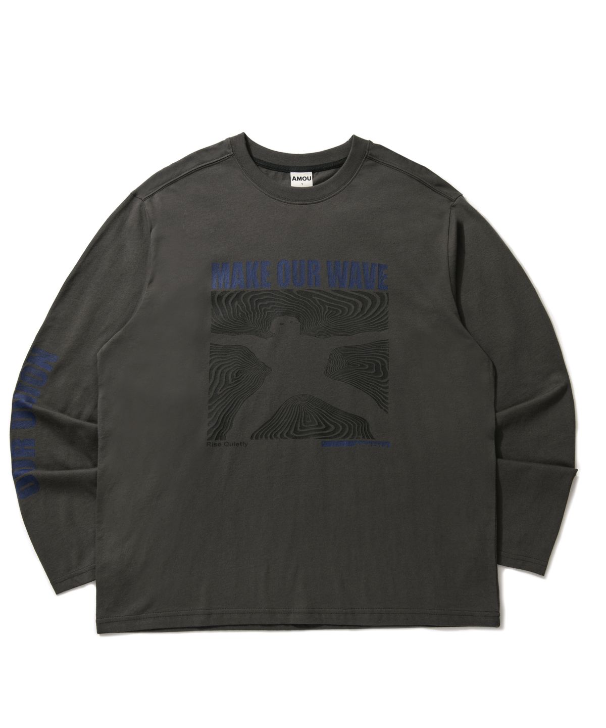 아모우(AMOU) Wave man long sleeve Charcoal