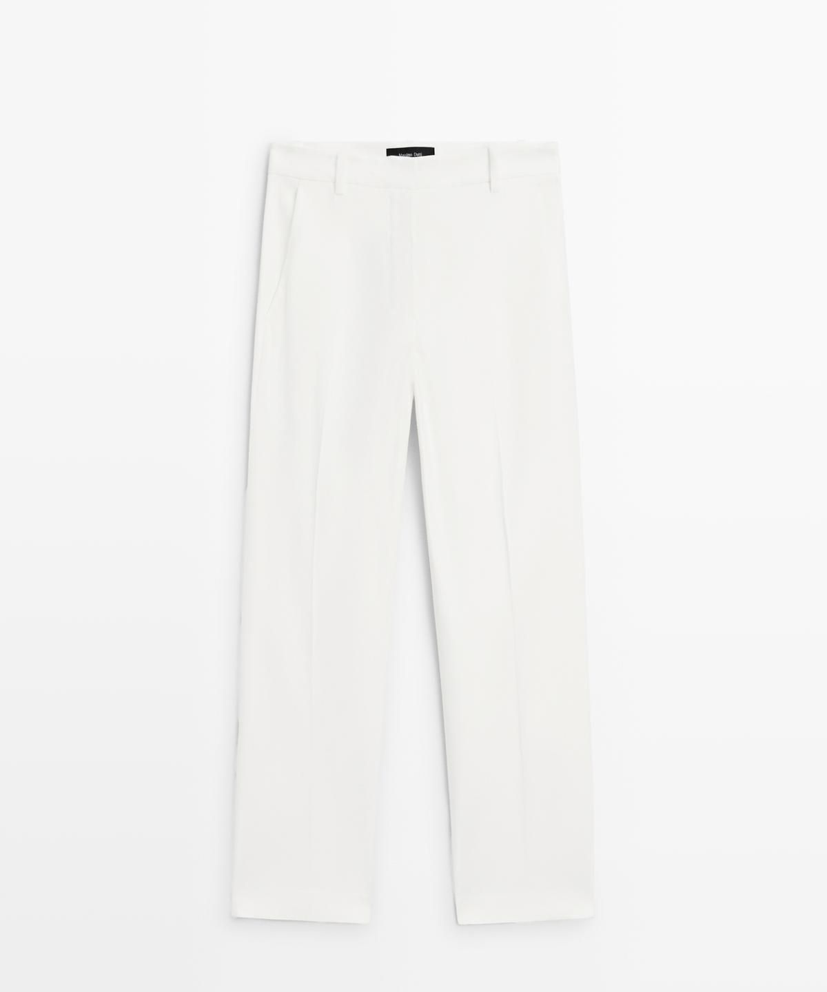 마시모두띠(MASSIMO DUTTI) 스트레이트핏 린넨 블렌드 팬츠