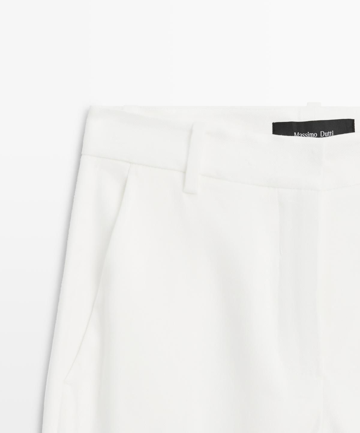 마시모두띠(MASSIMO DUTTI) 스트레이트핏 린넨 블렌드 팬츠