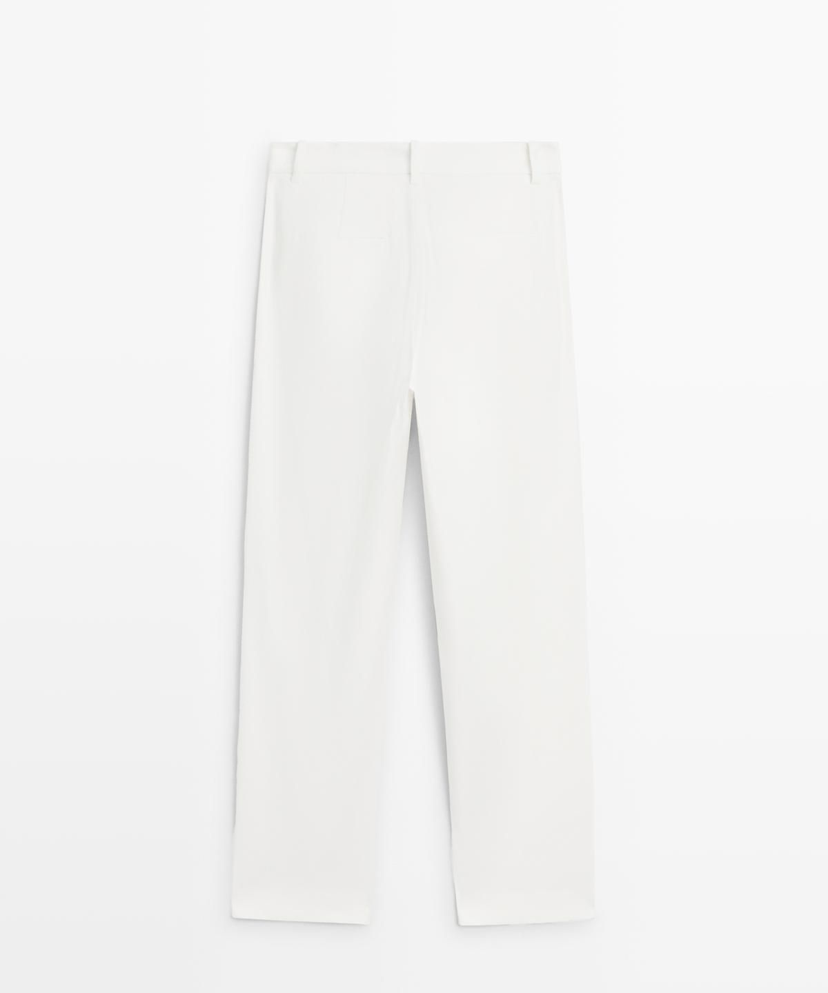 마시모두띠(MASSIMO DUTTI) 스트레이트핏 린넨 블렌드 팬츠