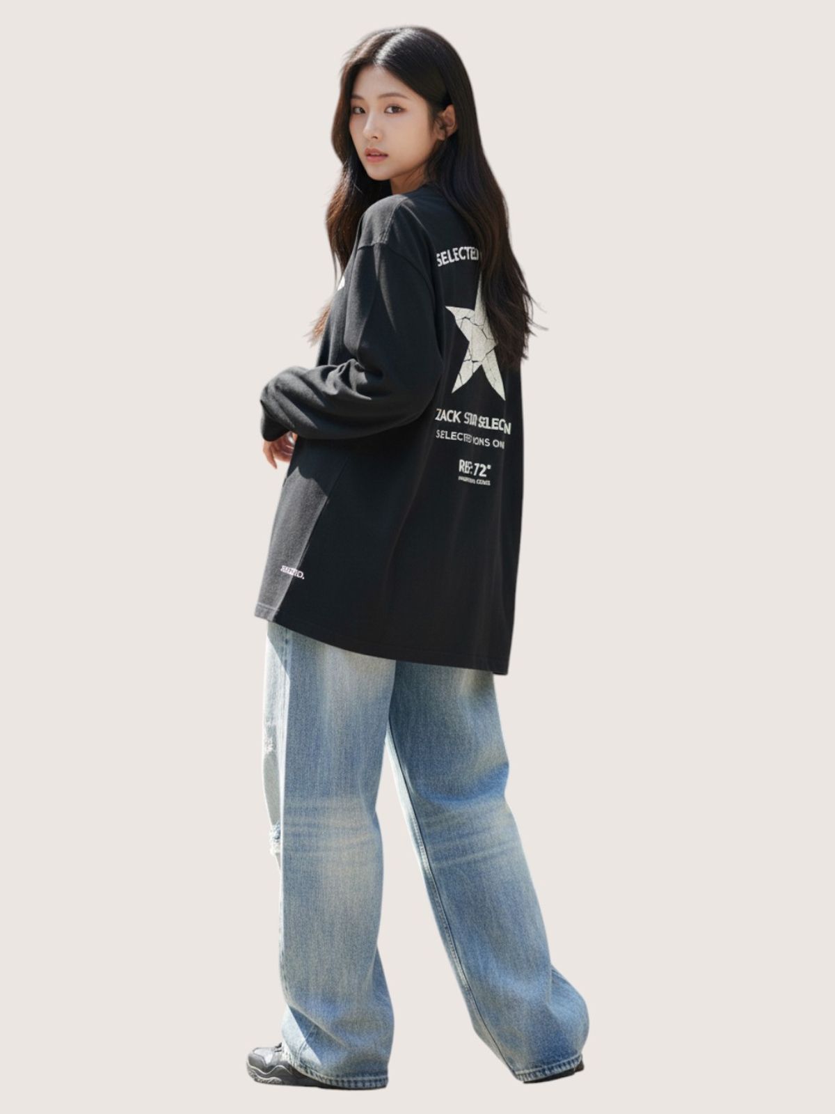 지블랙(ZBLACK) 셀렉티드 스타   롱슬리브(BLACK)