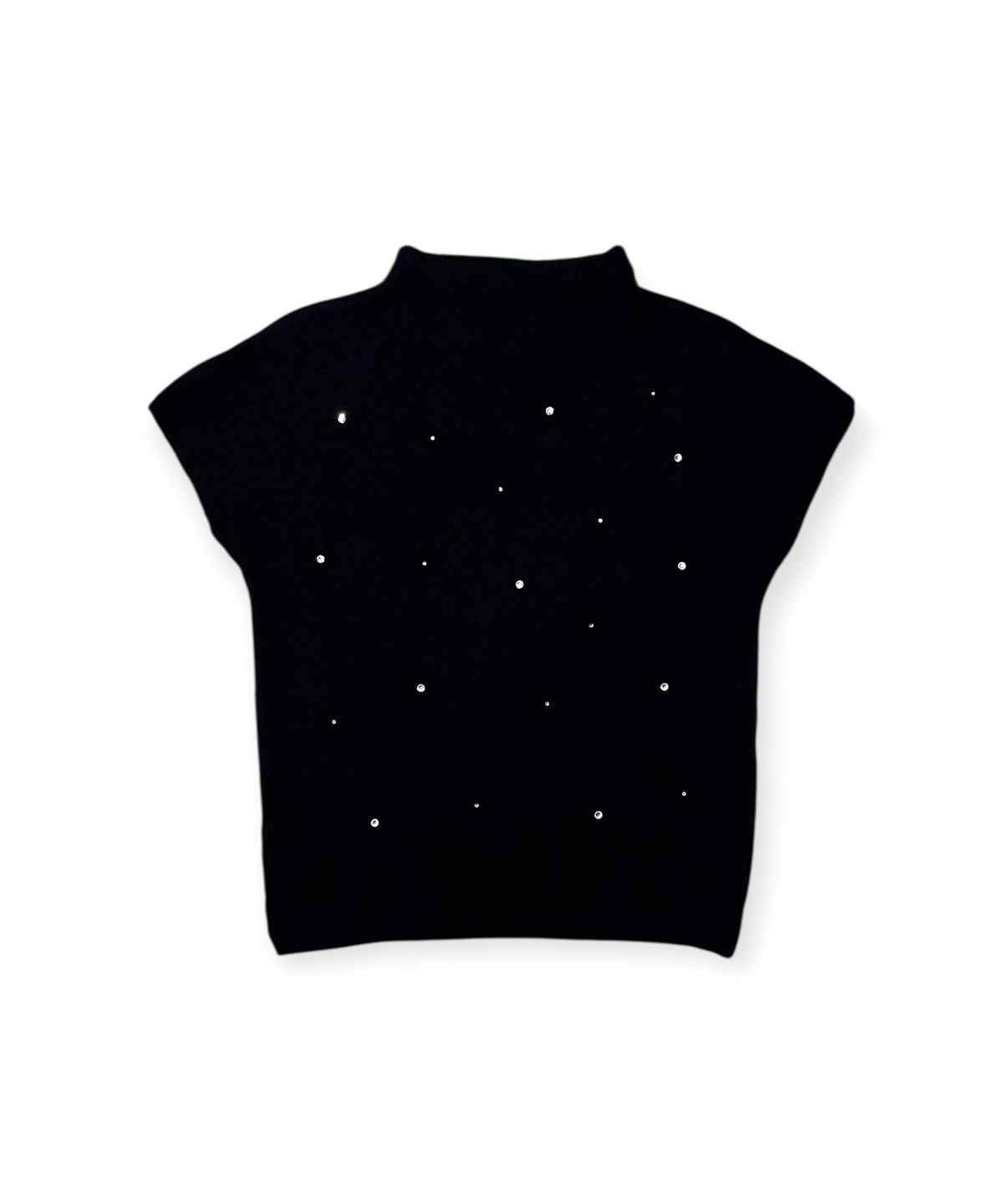 본슬리피(BORN SLIPPY) Soft Crystal Drift Mock Neck Knit (Black)