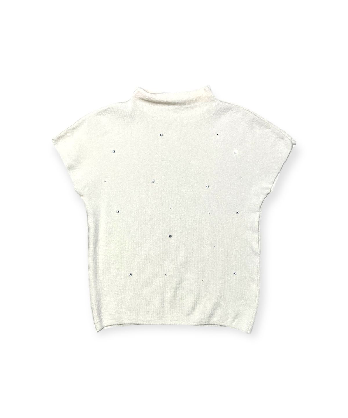 본슬리피(BORN SLIPPY) Soft Crystal Drift Mock Neck Knit (Ivory)