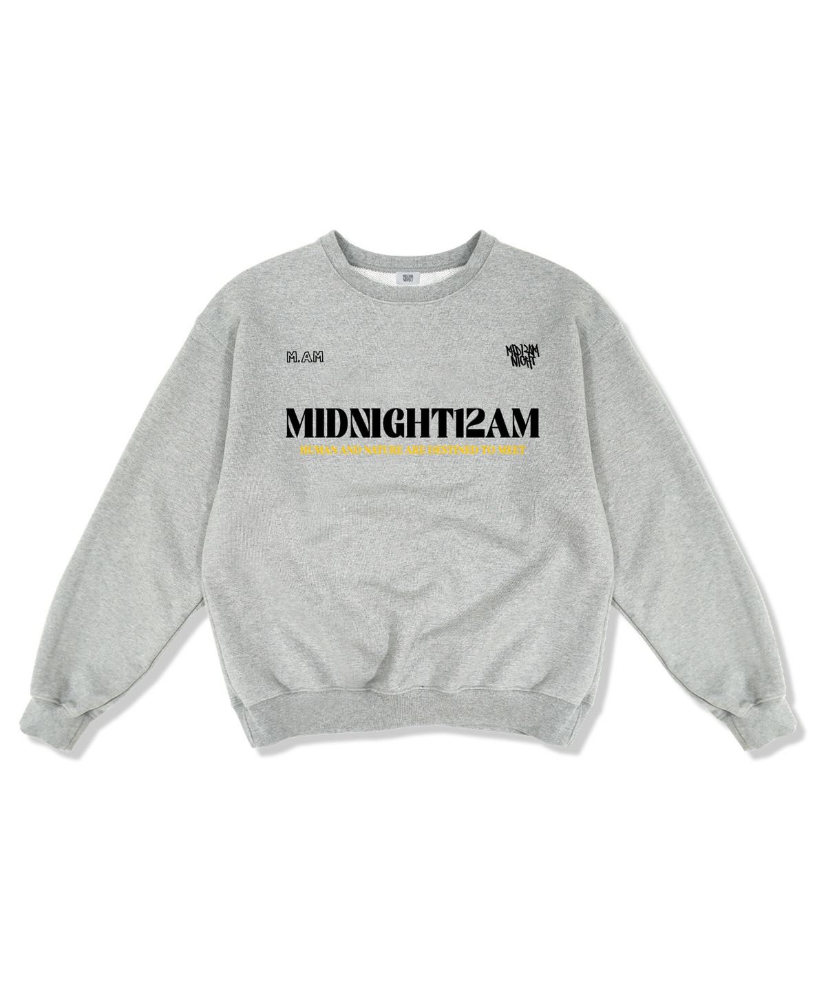 미드나잇12에이엠(MIDNIGHT12AM) [기모선택] 스포티 오버핏 특양면 스웨트셔츠 4color
