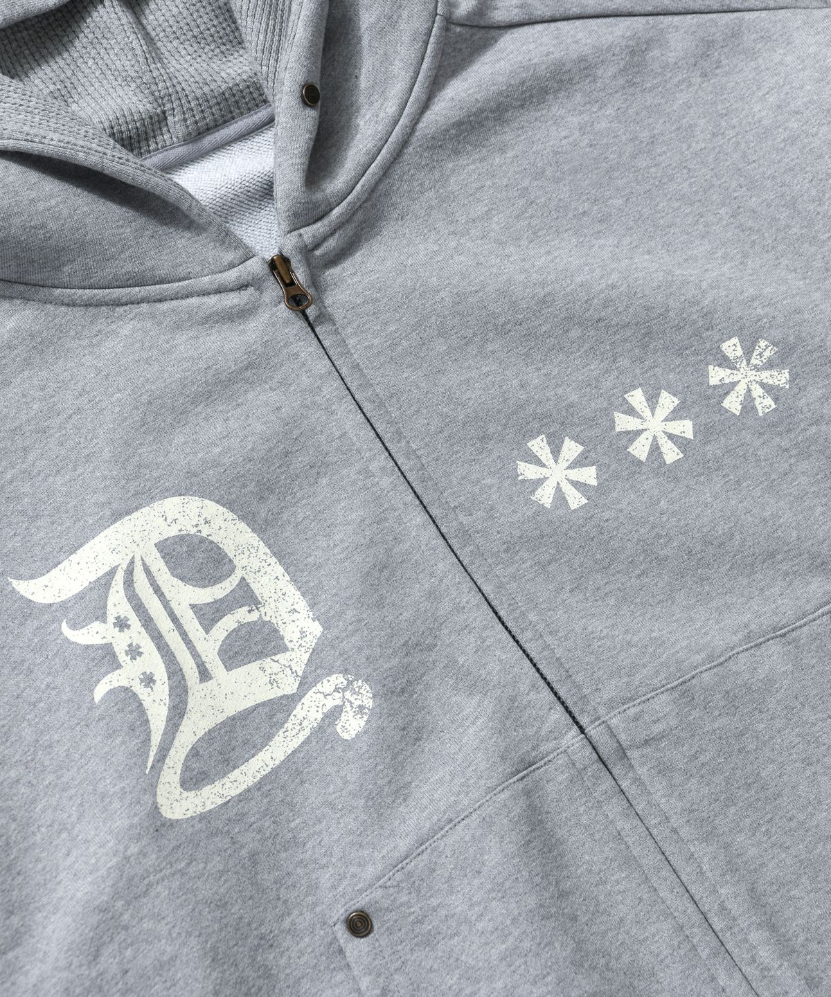 아모우(AMOU) D-Star Hoodie Zip Up GRAY