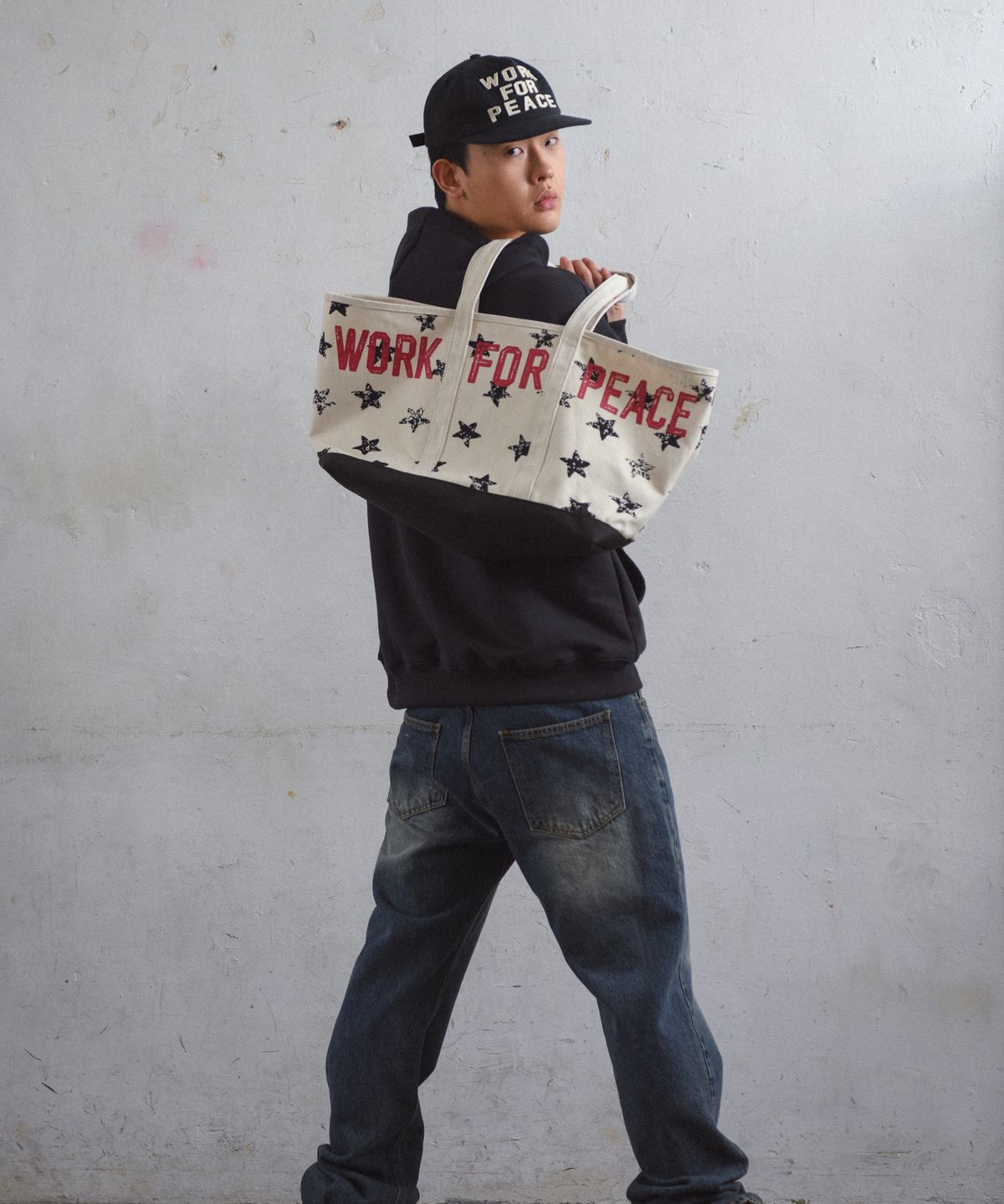 아모우(AMOU) DOT STAR TOTE BAG